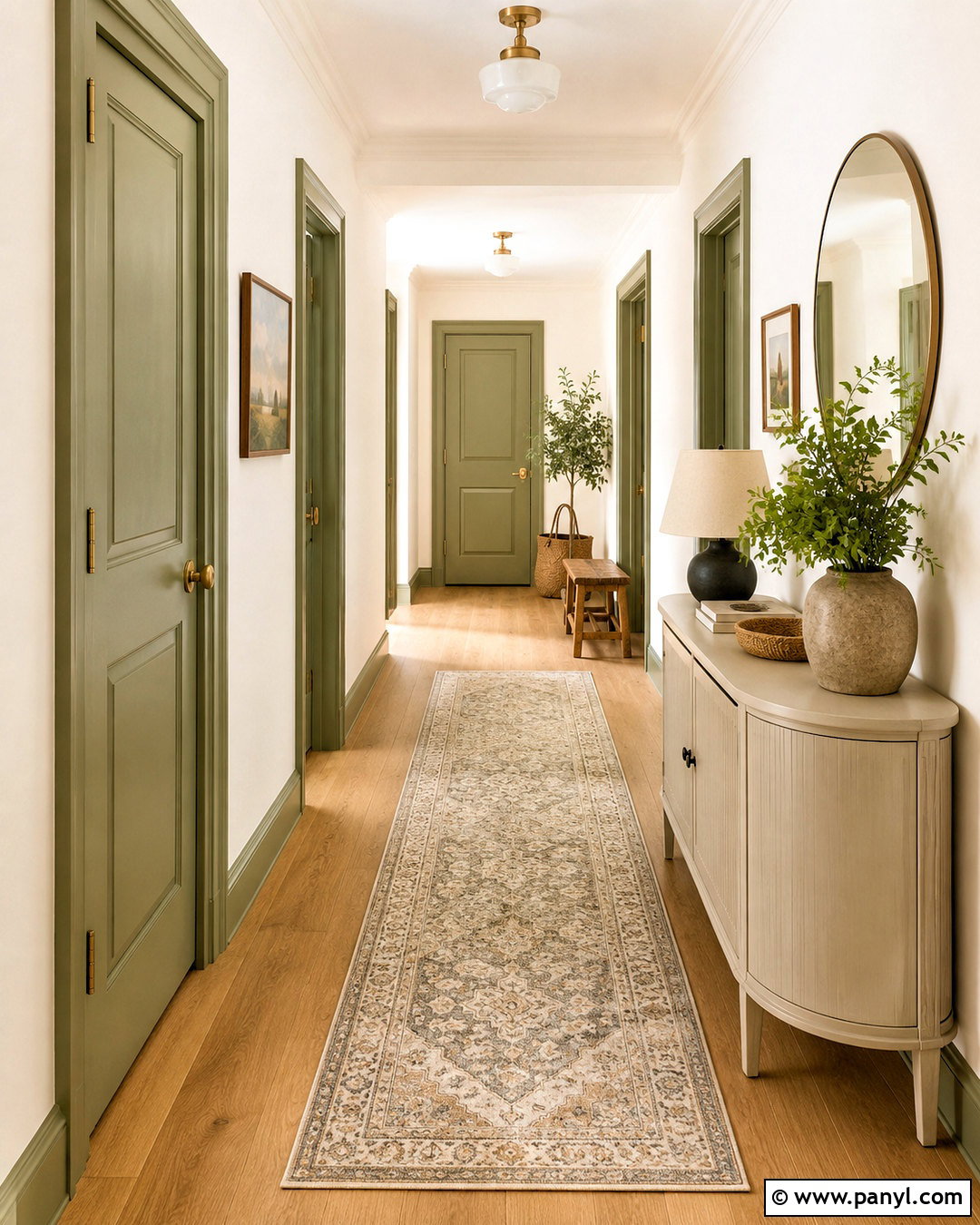 Warm White Walls With Sage Green Doors - 35 Wall And Door Color Combination Ideas
