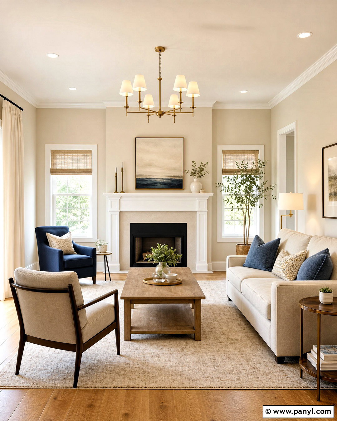 Warm White Walls With Soft White Trim - 20 wall and trim colors ideas