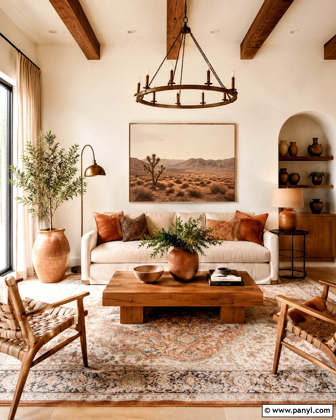 Warm White Walls With Terracotta Decor - 35 warm white walls