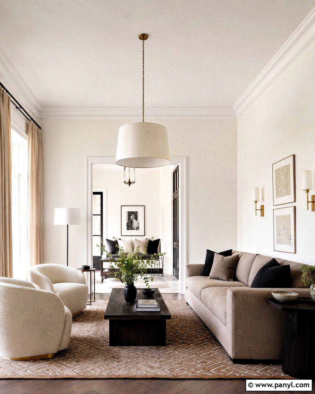 Warm White Walls With White Crown Molding - 20 Warm White Walls With White Trim Ideas