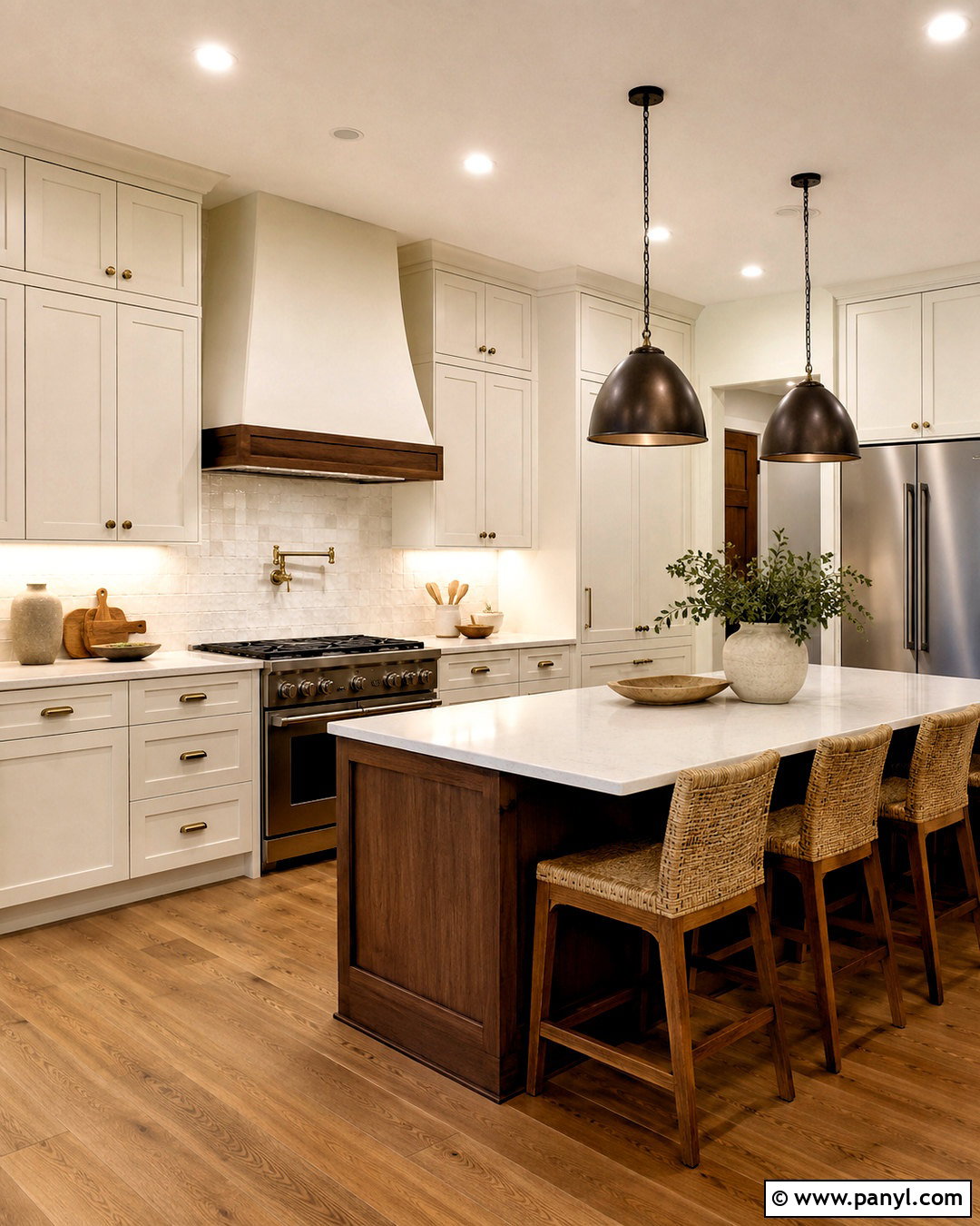 Warm White Walls With White Kitchen Cabinets - 35 warm white walls