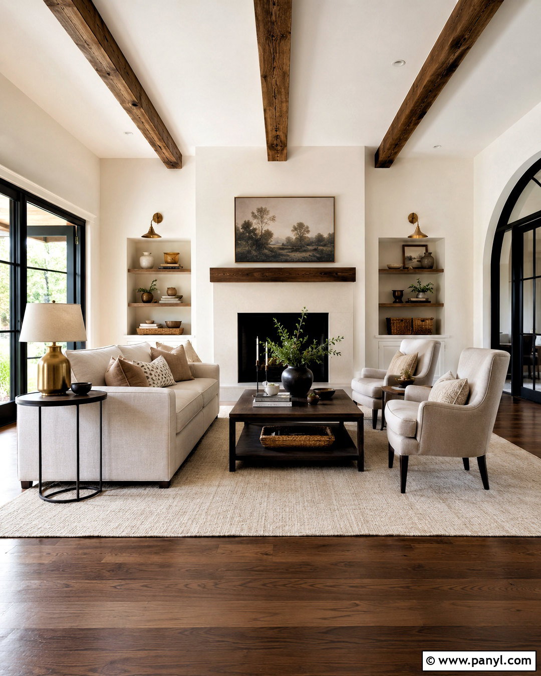 Warm White With Dark Wood - 20 paint colors that go with dark wood ideas