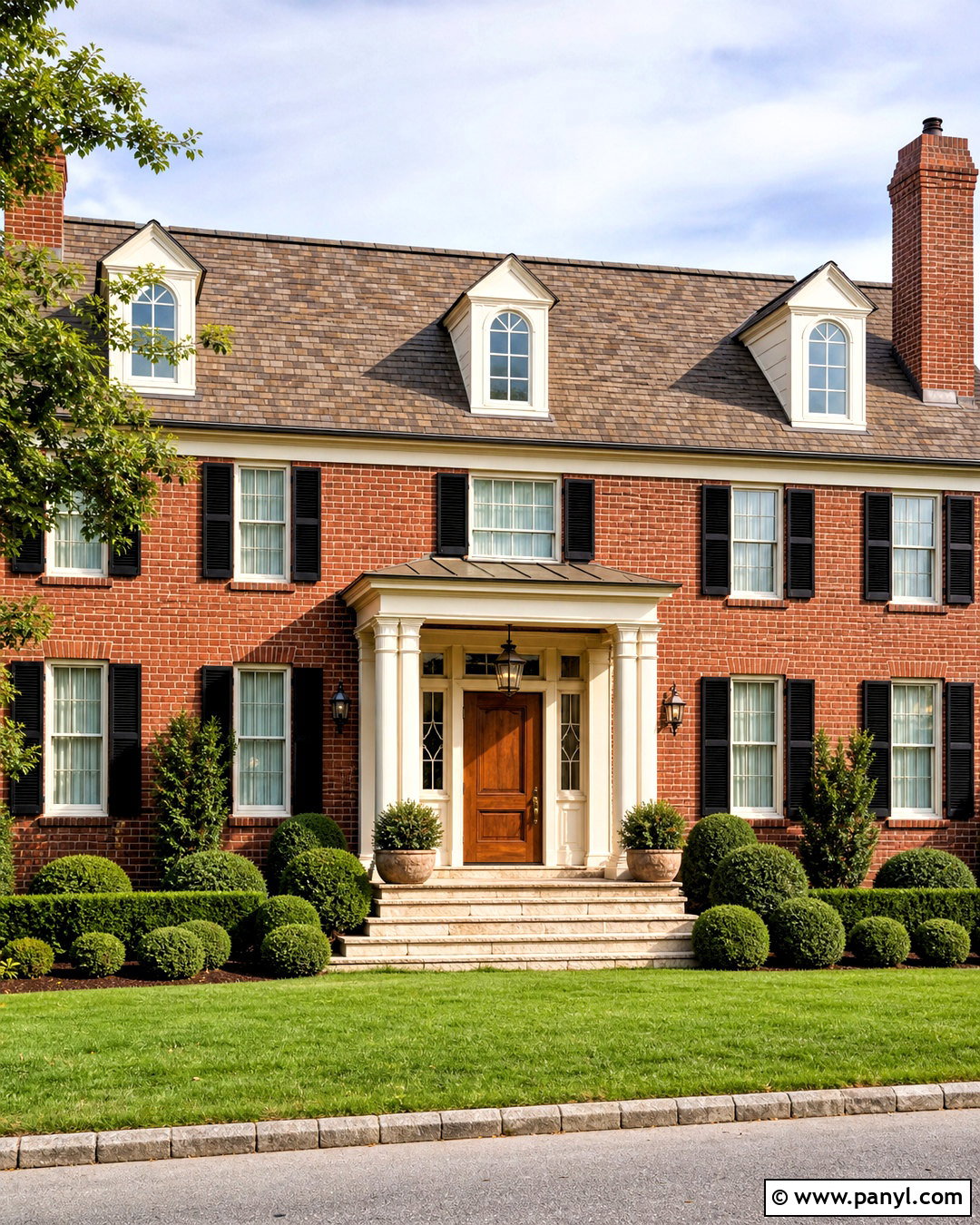 Warm White With Red Brick - 20 colors that go with red brick ideas