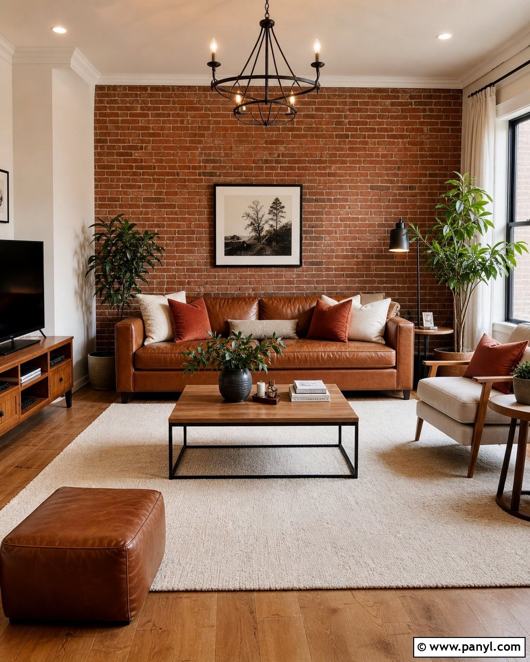 Warm White With Red Brick Wall - 20 Brick Wall Color Matching Ideas