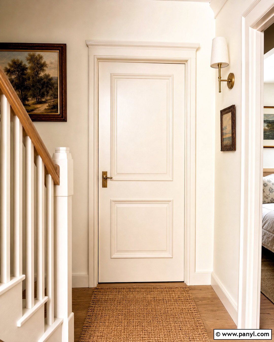 Warm White Wooden Door - 20 wooden door colour ideas