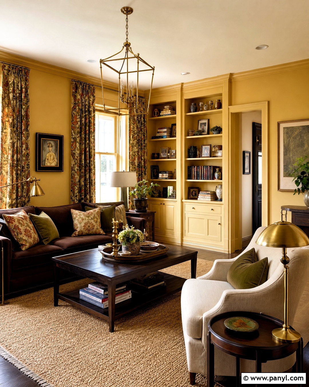 Warm Yellow Color Drenched Living Room - 20 warm yellow living room ideas