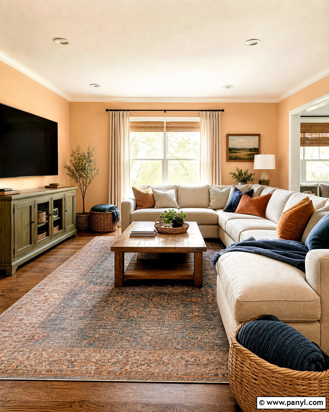Warming Peach SW 6338 Paint Color - 20 peach paint colors