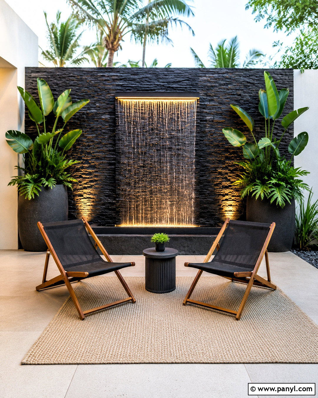 Water Feature Patio Wall - 20 outdoor patio wall ideas