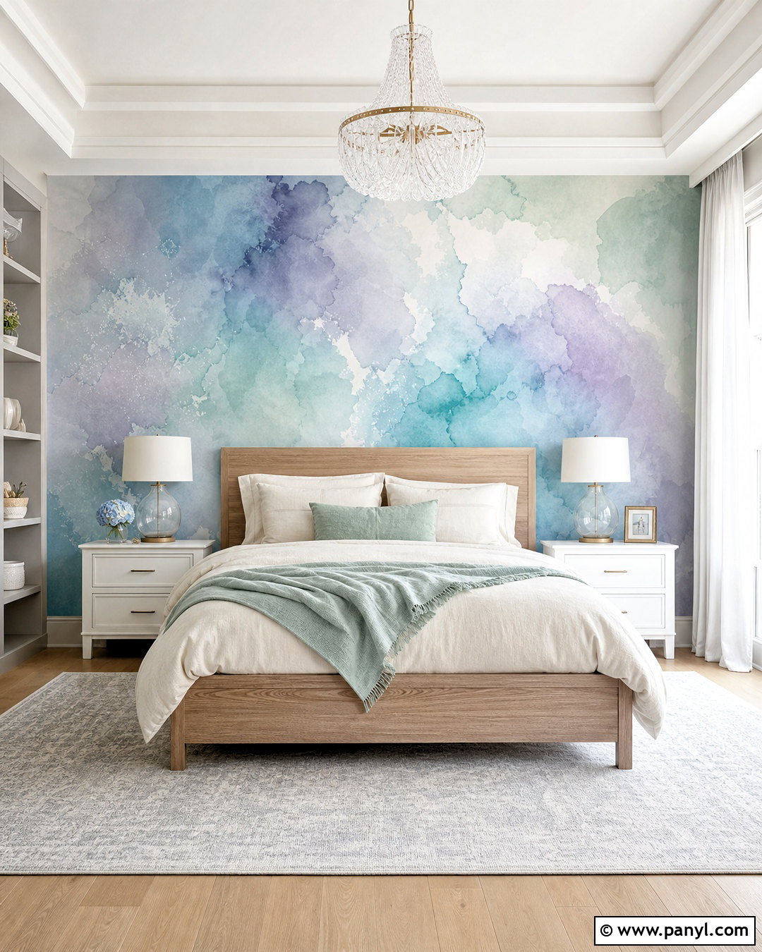 Watercolor Accent Wall - 20 accent wall designs paint ideas