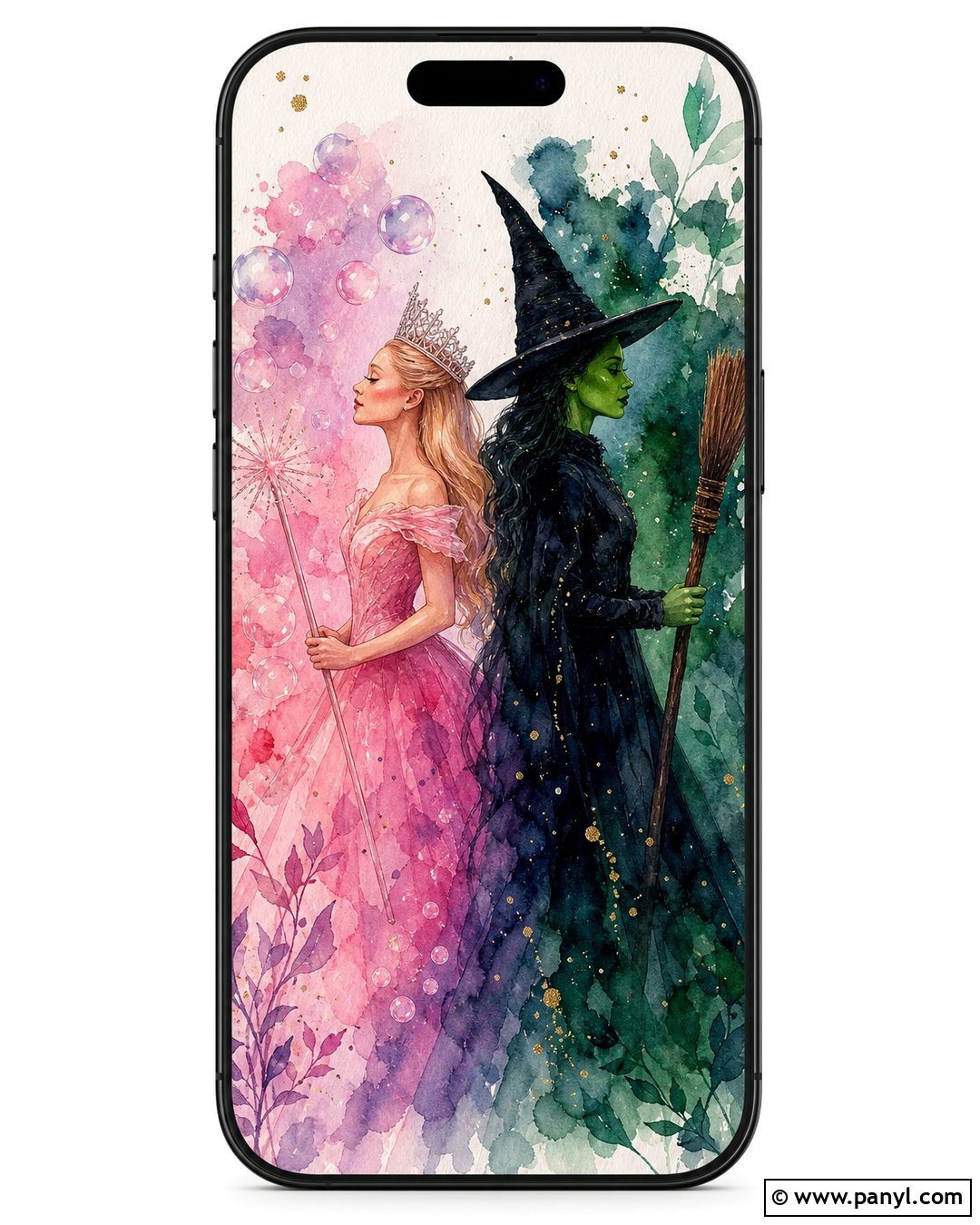 Watercolor Glinda And Elphaba Wallpaper - 30 Glinda And Elphaba Wallpaper Ideas