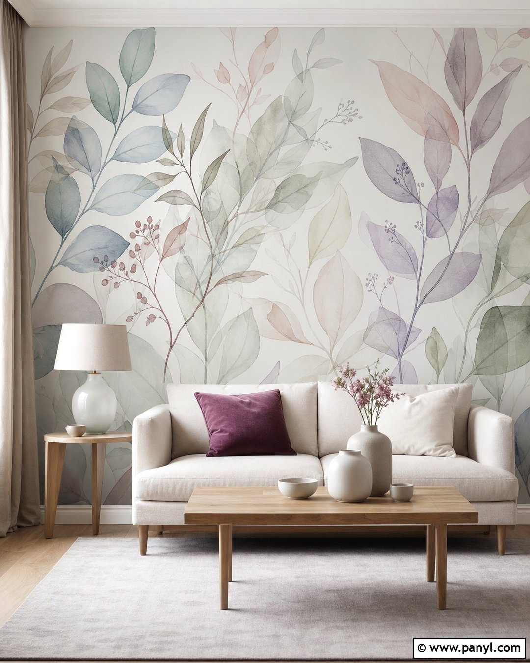 Watercolor Leaf Wall Painting - 20 Wall Paint Leaves