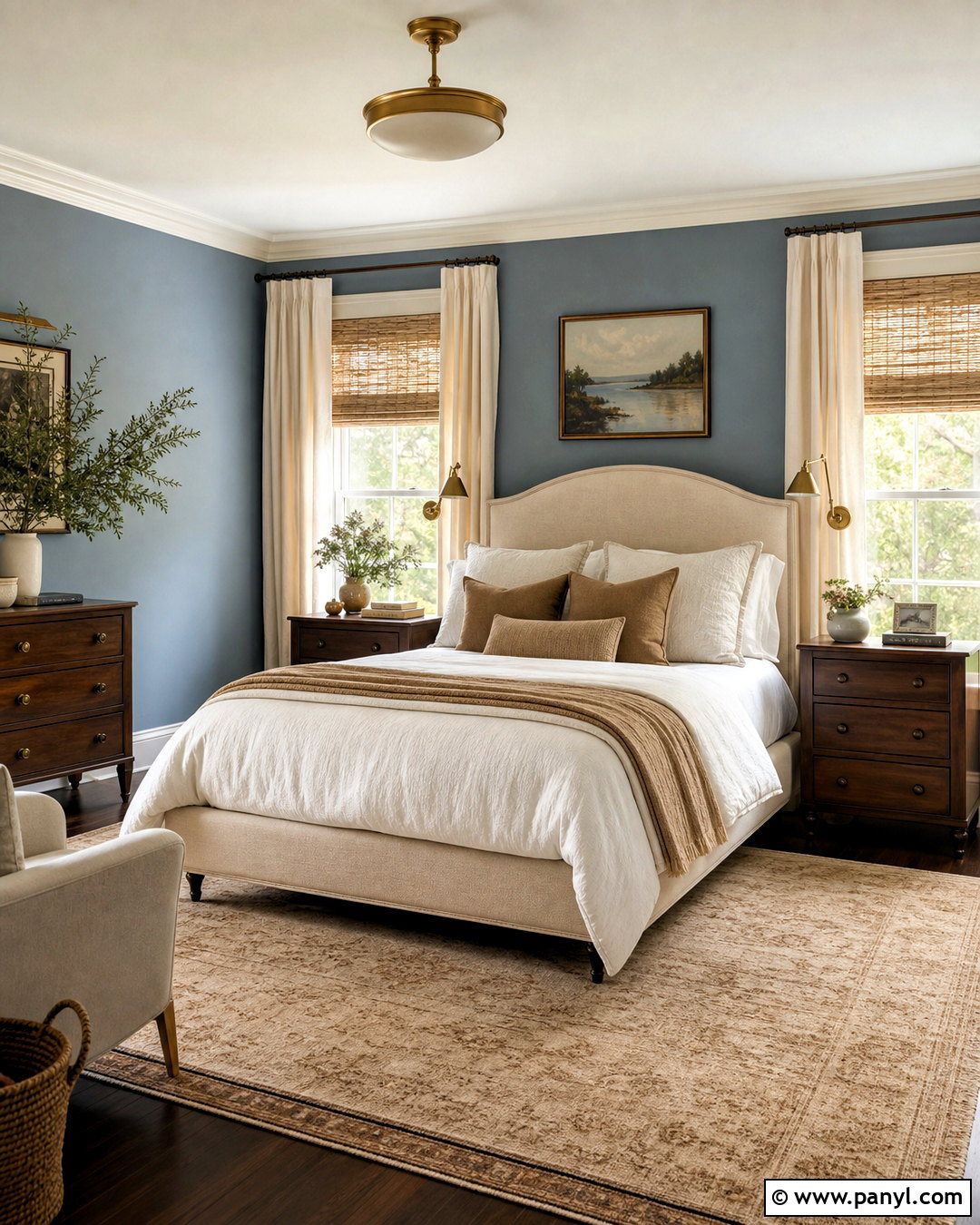 Waters Edge Bedroom With Linen Bedding - 20 waters edge benjamin moore ideas