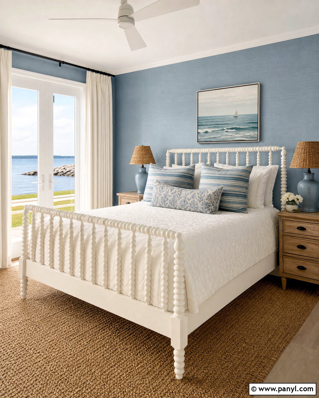 Waters Edge Guest Room With Coastal Decor - 20 waters edge benjamin moore ideas