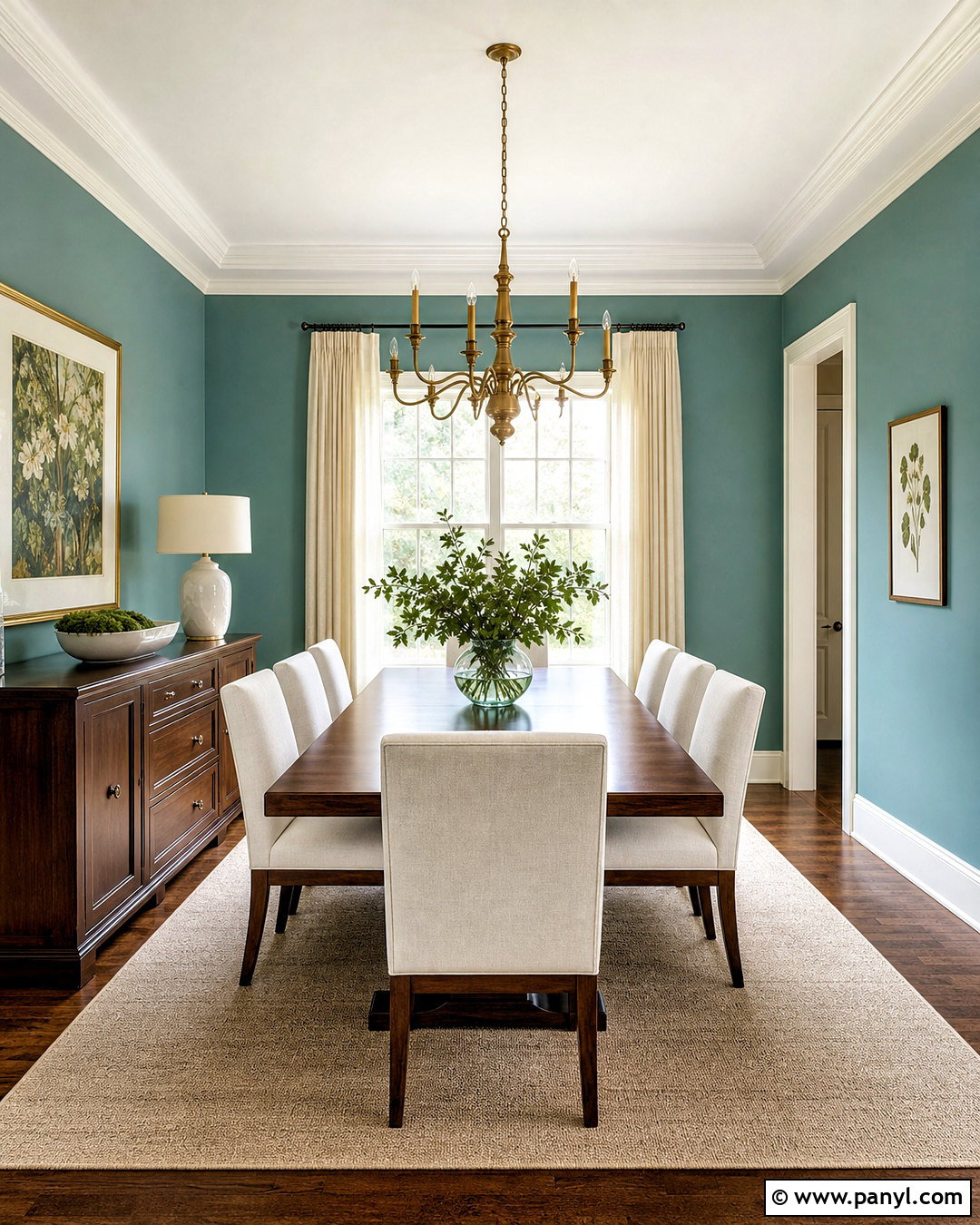 Watery Dining Room With Dark Wood - 20 watery sherwin williams ideas