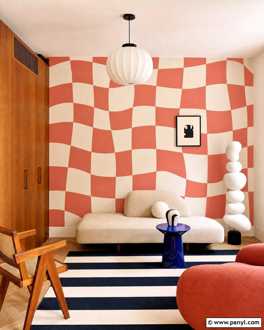 20 Checkered Accent Wall Ideas for Playful Modern Rooms