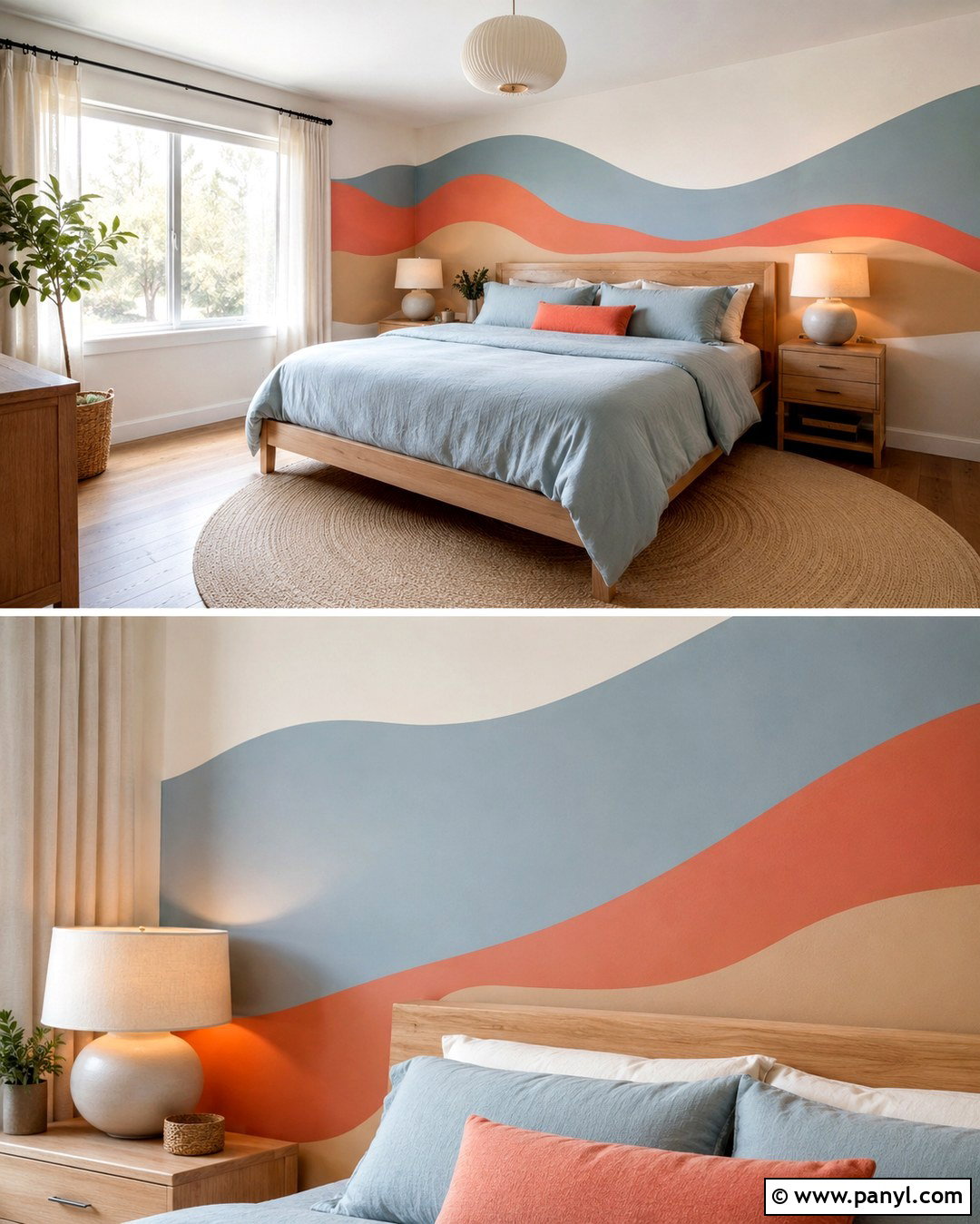 Wavy Line Bedroom Wall - 20 Simple Paint Designs On Wall Bedroom Ideas