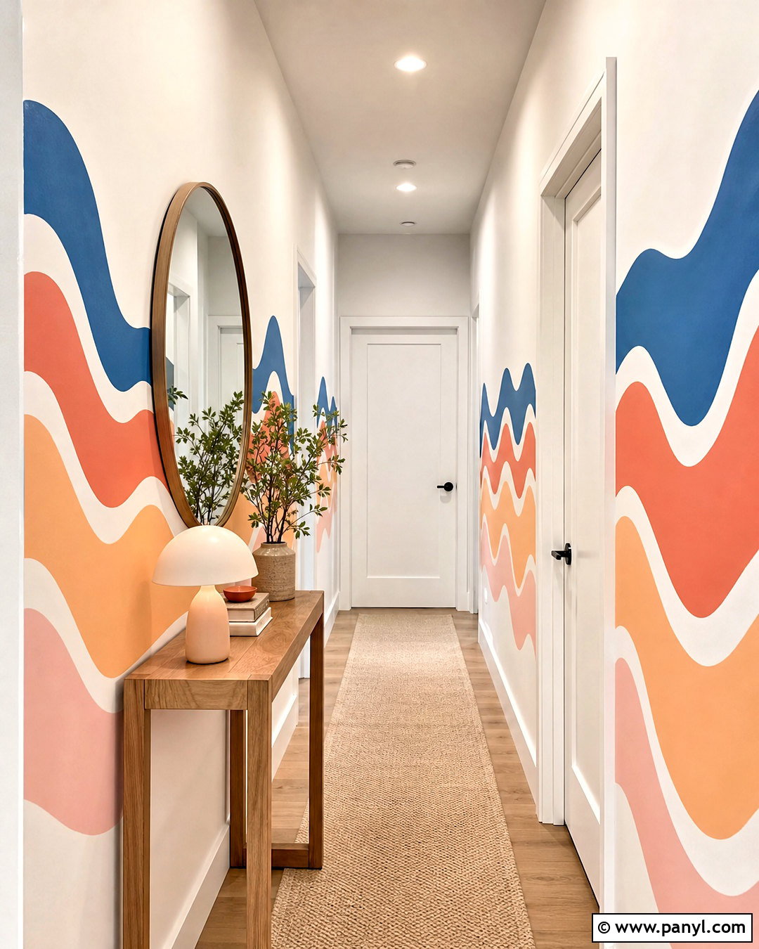 Wavy Line Wall Painting - 20 fun wall painting ideas creative ideas