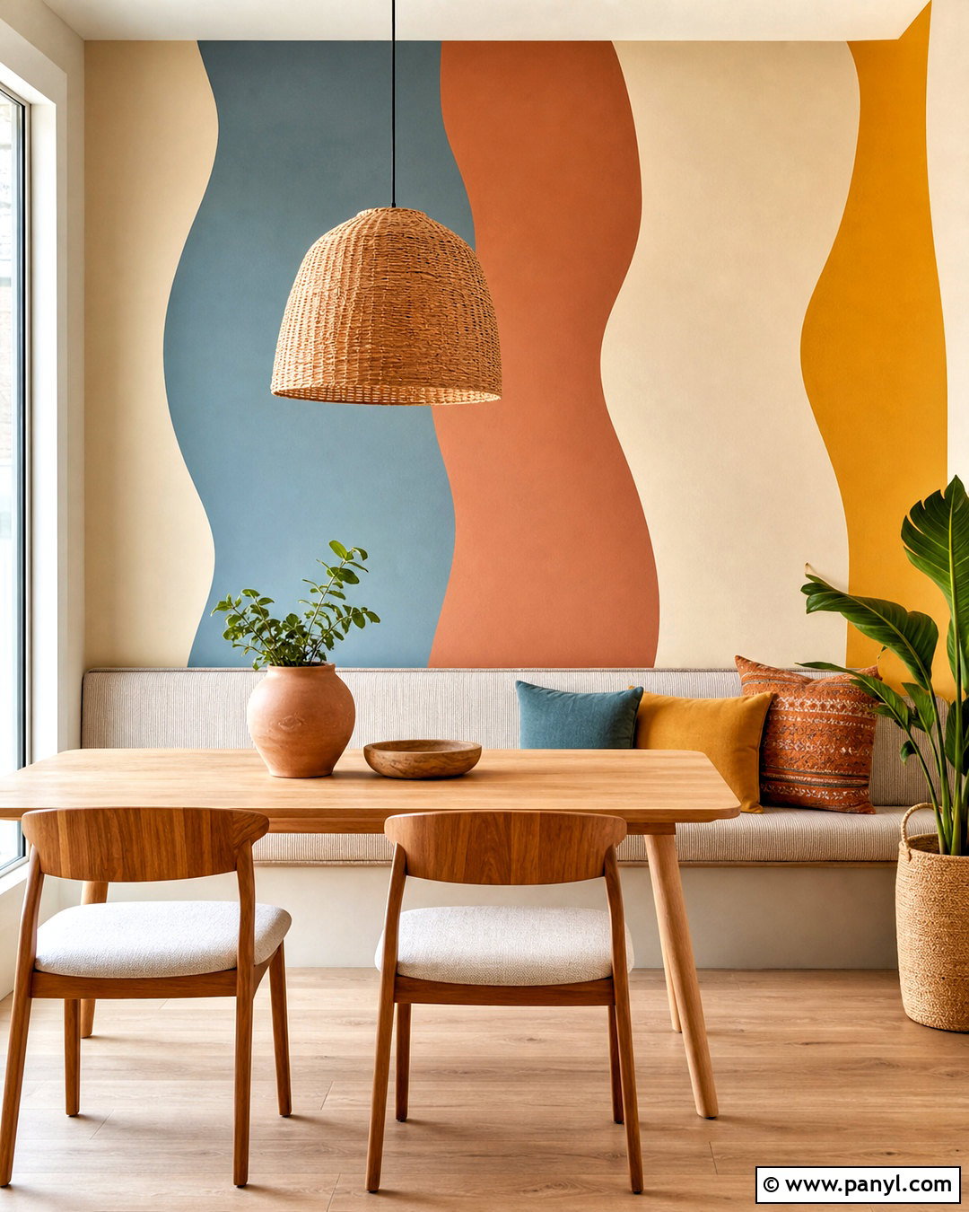 Wavy Line Wall Painting - 20 wall painting patterns ideas