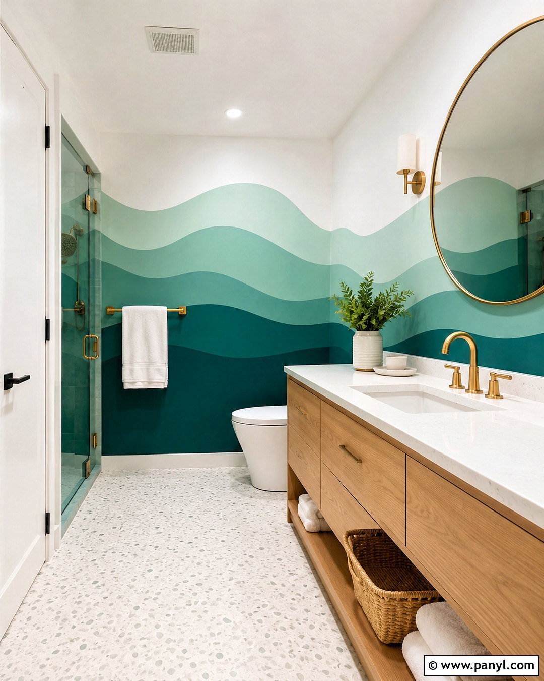 Wavy Line Wall Painting - 20 cool wall painting ideas