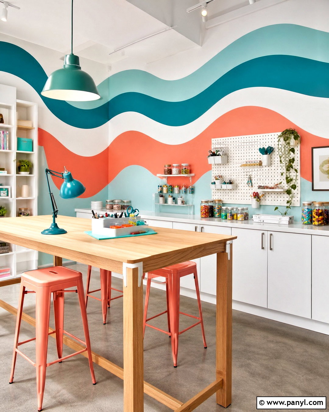 Wavy Painted Wall - 20 painted wall design ideas