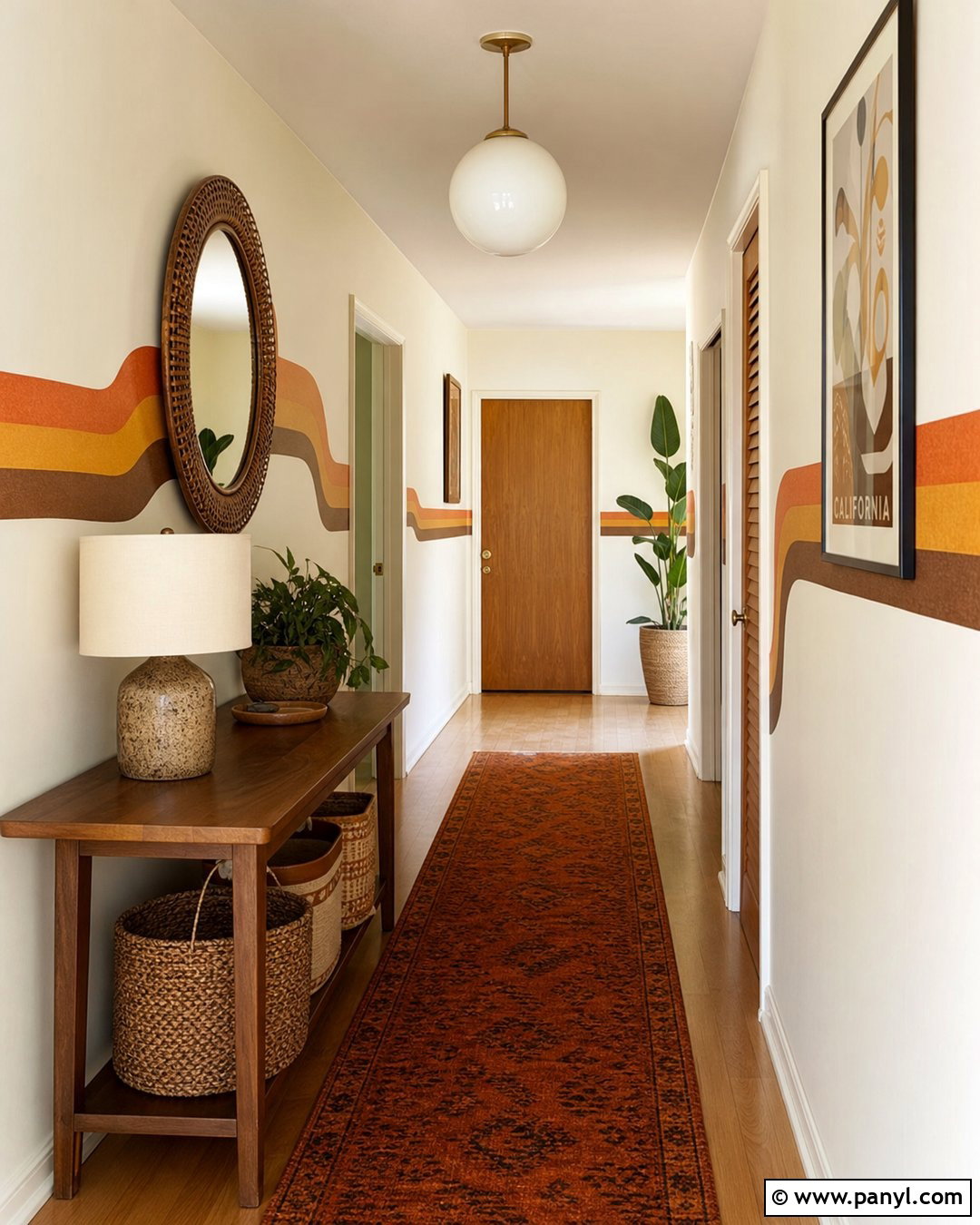 Wavy Stripe Wall Paint - 20 Retro 70S Wall Paint Ideas