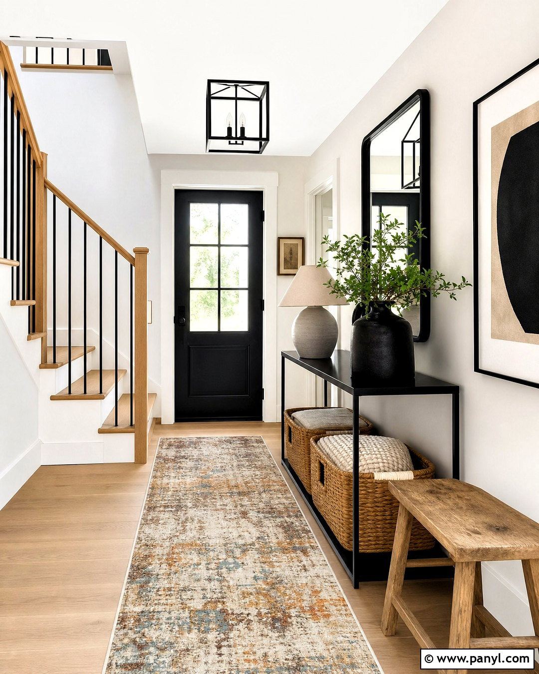 Wevet Entryway With Black Accents - 20 wevet farrow and ball ideas
