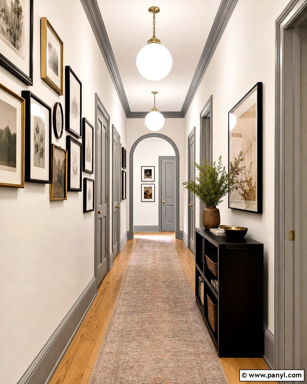 Wevet Hallway With Gray Trim - 20 wevet farrow and ball ideas