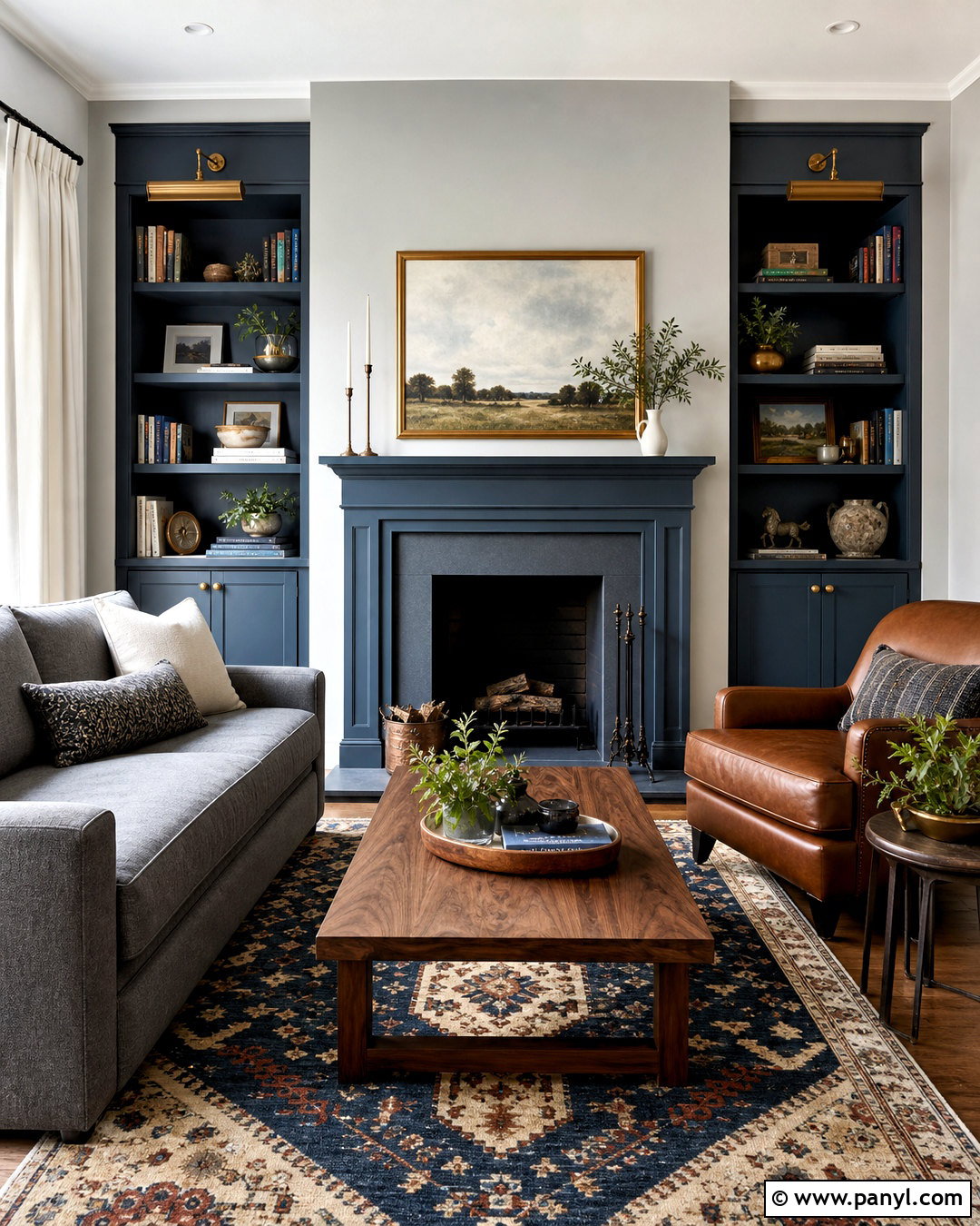 Wevet Living Room With Hague Blue - 20 wevet farrow and ball ideas