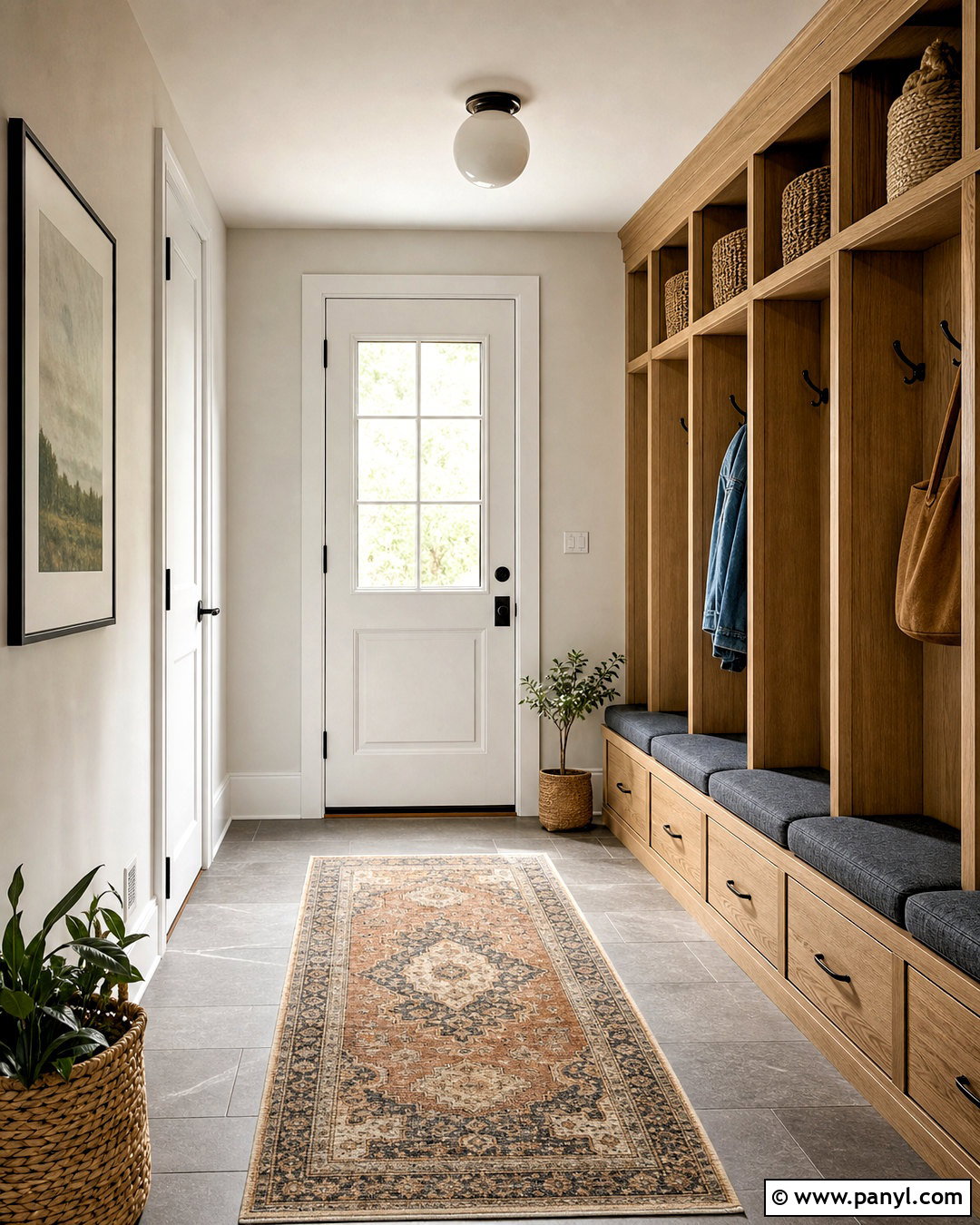 Wevet Mudroom With Oak Storage - 20 wevet farrow and ball ideas