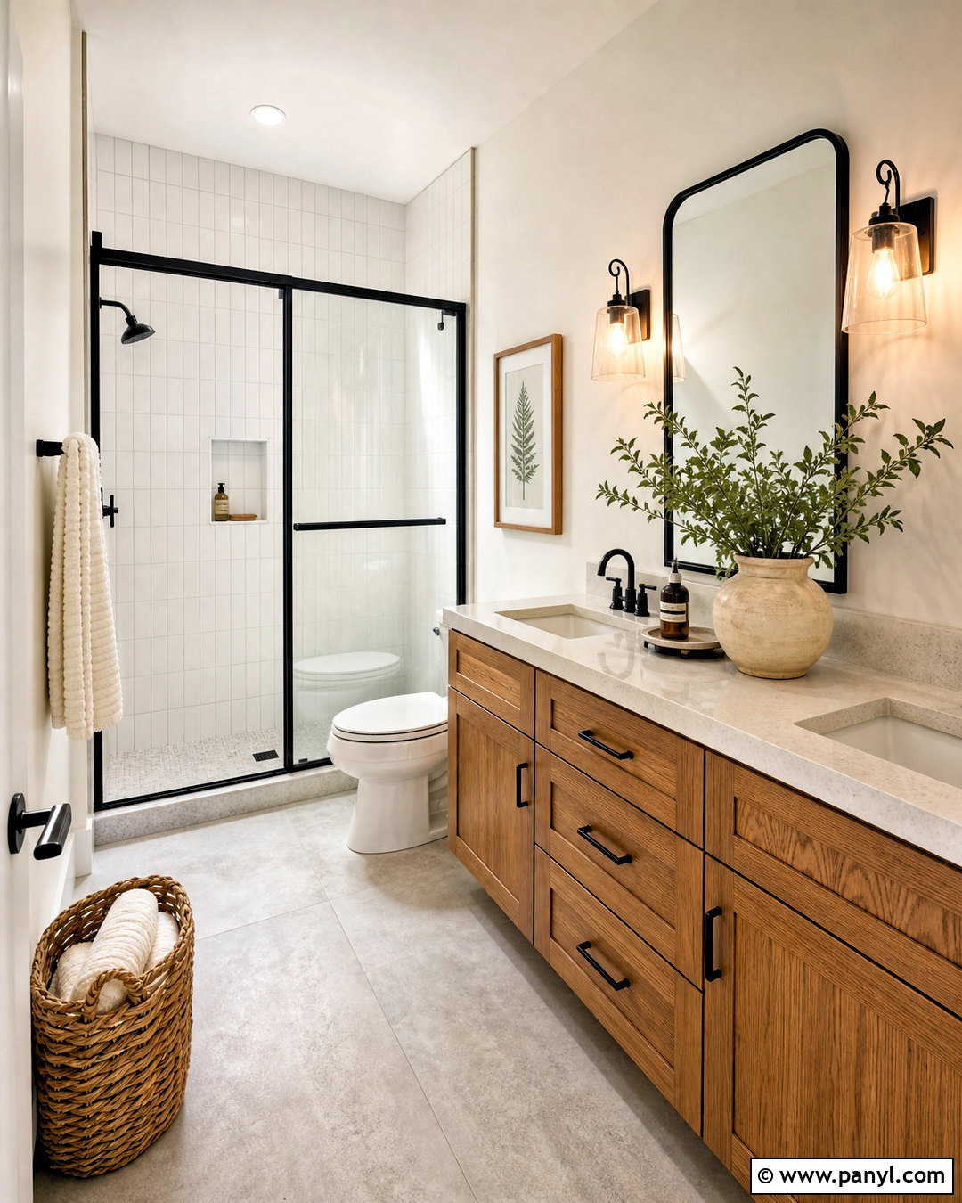 Whisper White Bathroom With Black Fixtures - 20 whisper white behr ideas