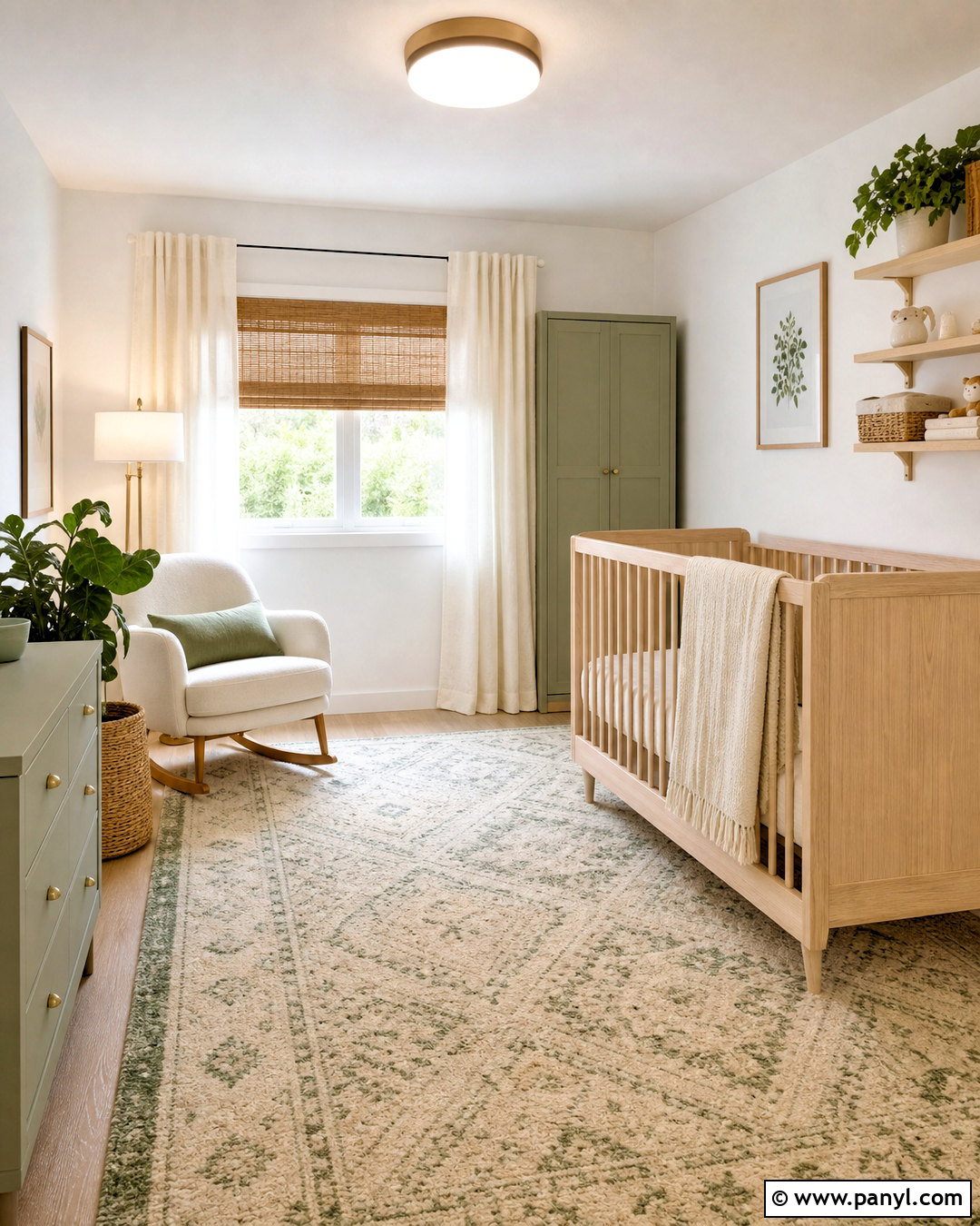 Whisper White Nursery With Soft Green Decor - 20 whisper white behr ideas