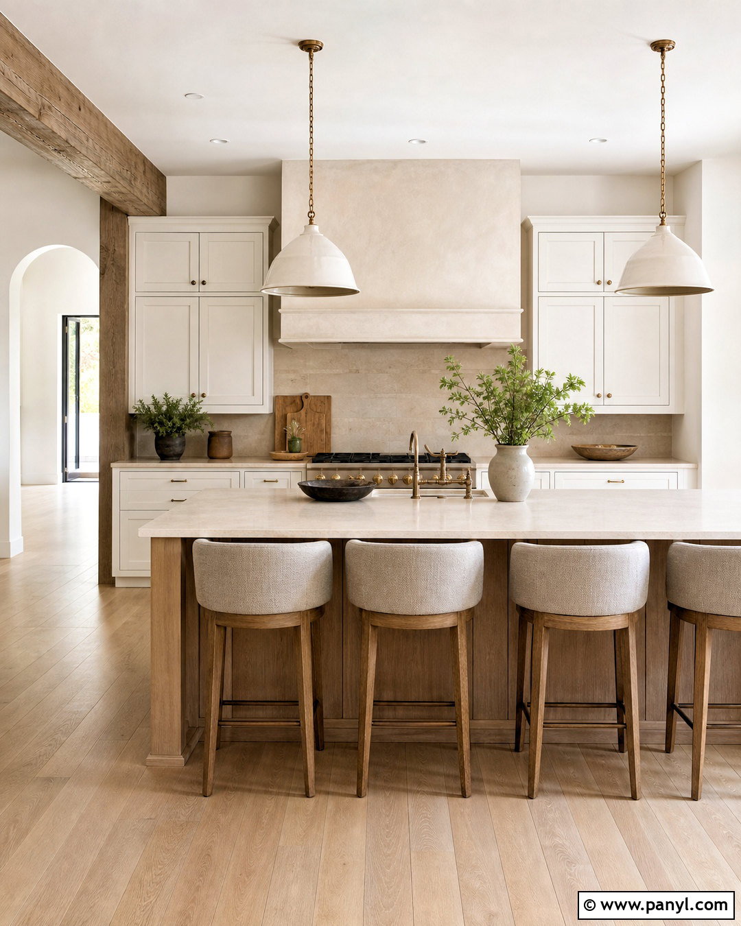 White And Beige Kitchen With Limestone - 20 white and beige kitchen ideas