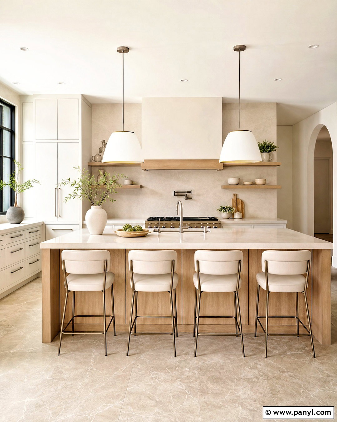 White And Beige Kitchen With White Oak Accents - 20 white and beige kitchen ideas