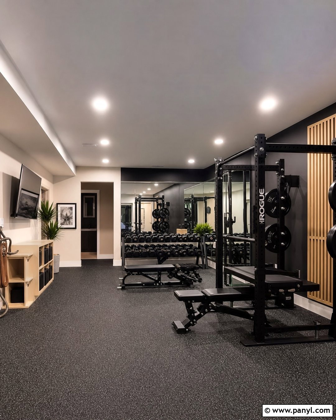 White And Charcoal Basement Gym Walls - 20 Basement Gym Wall Colors