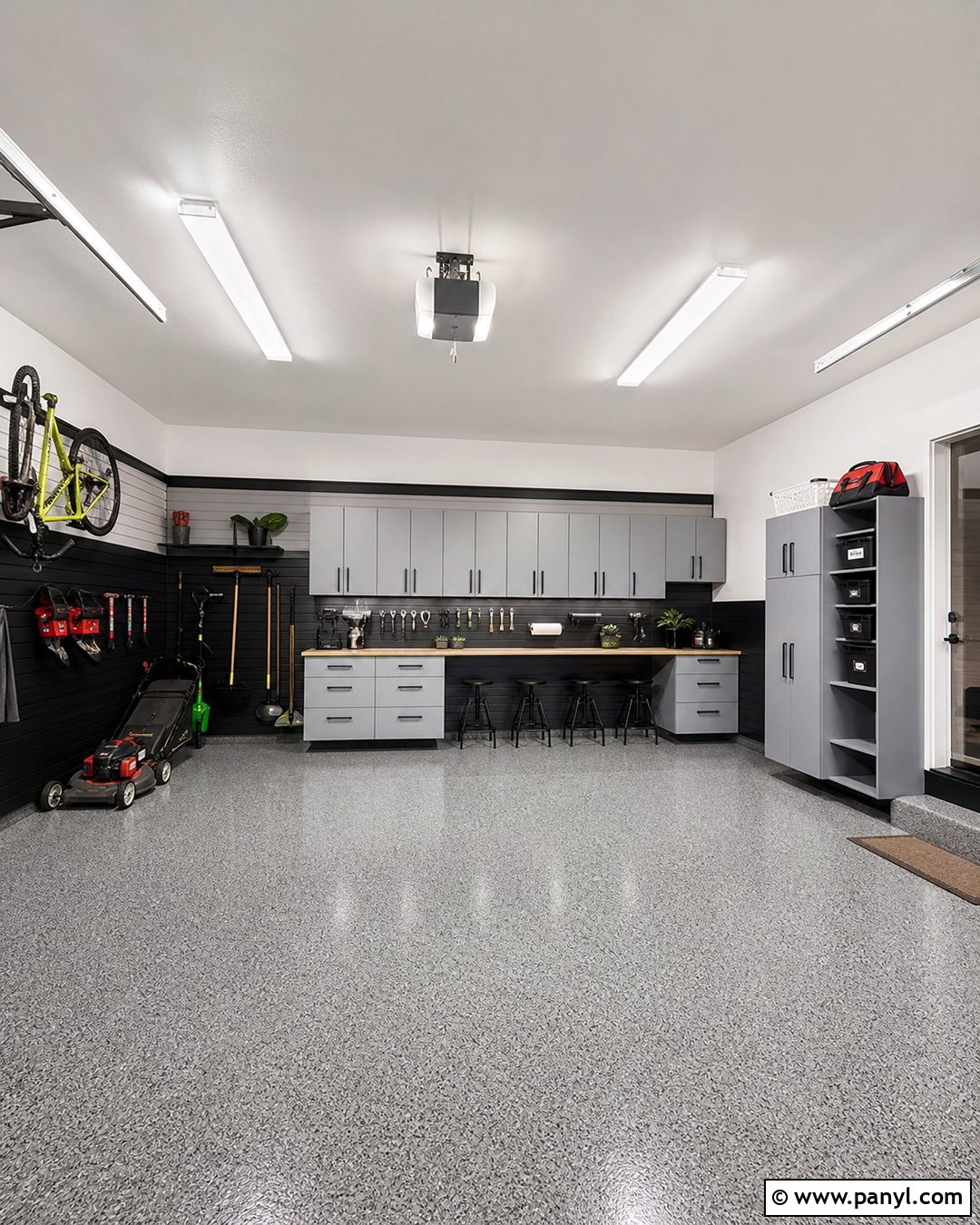 White And Charcoal Garage Walls - 30 Garage Wall Colors