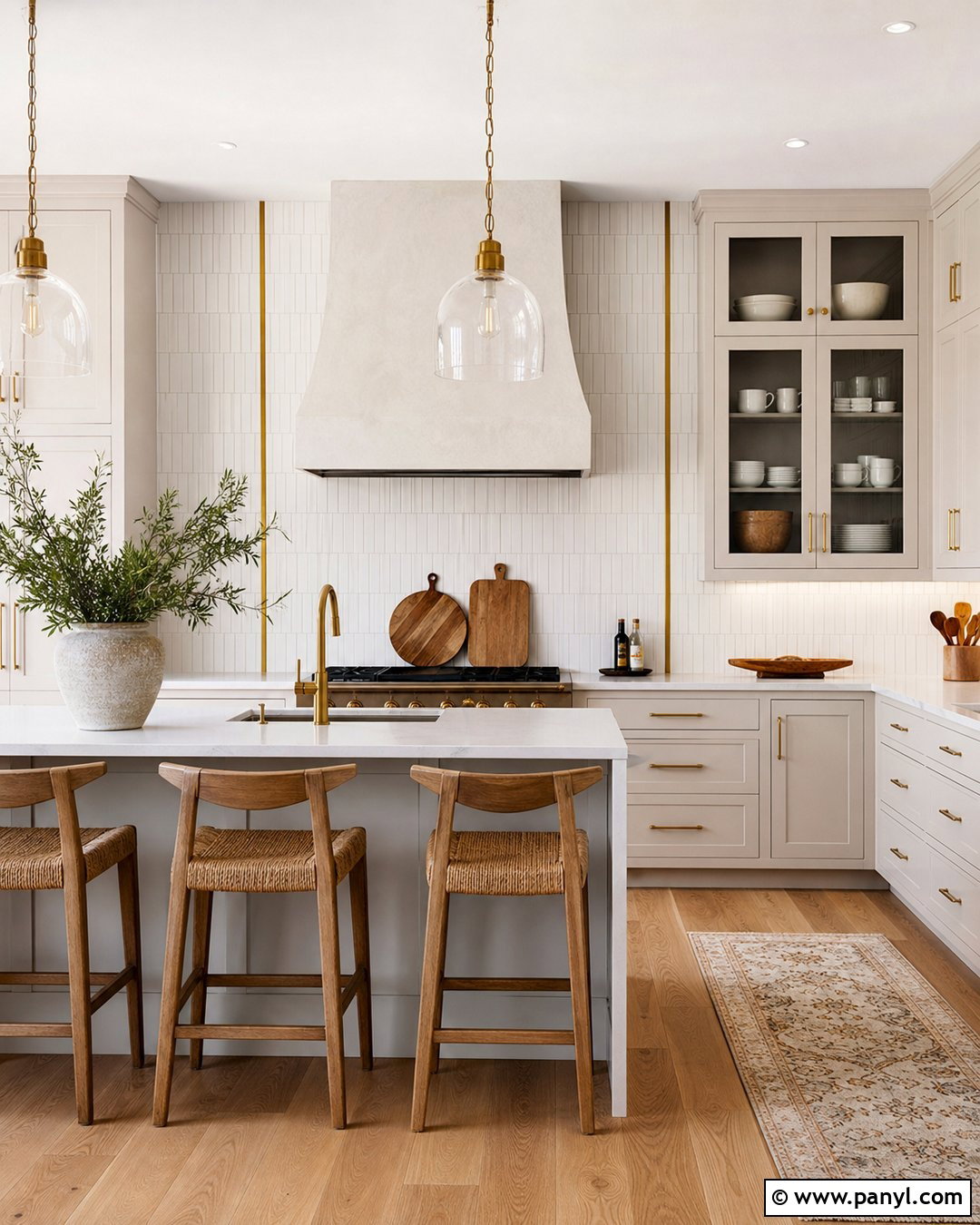 White And Gold Kitchen Backsplash Wall - 30 white and gold wall ideas