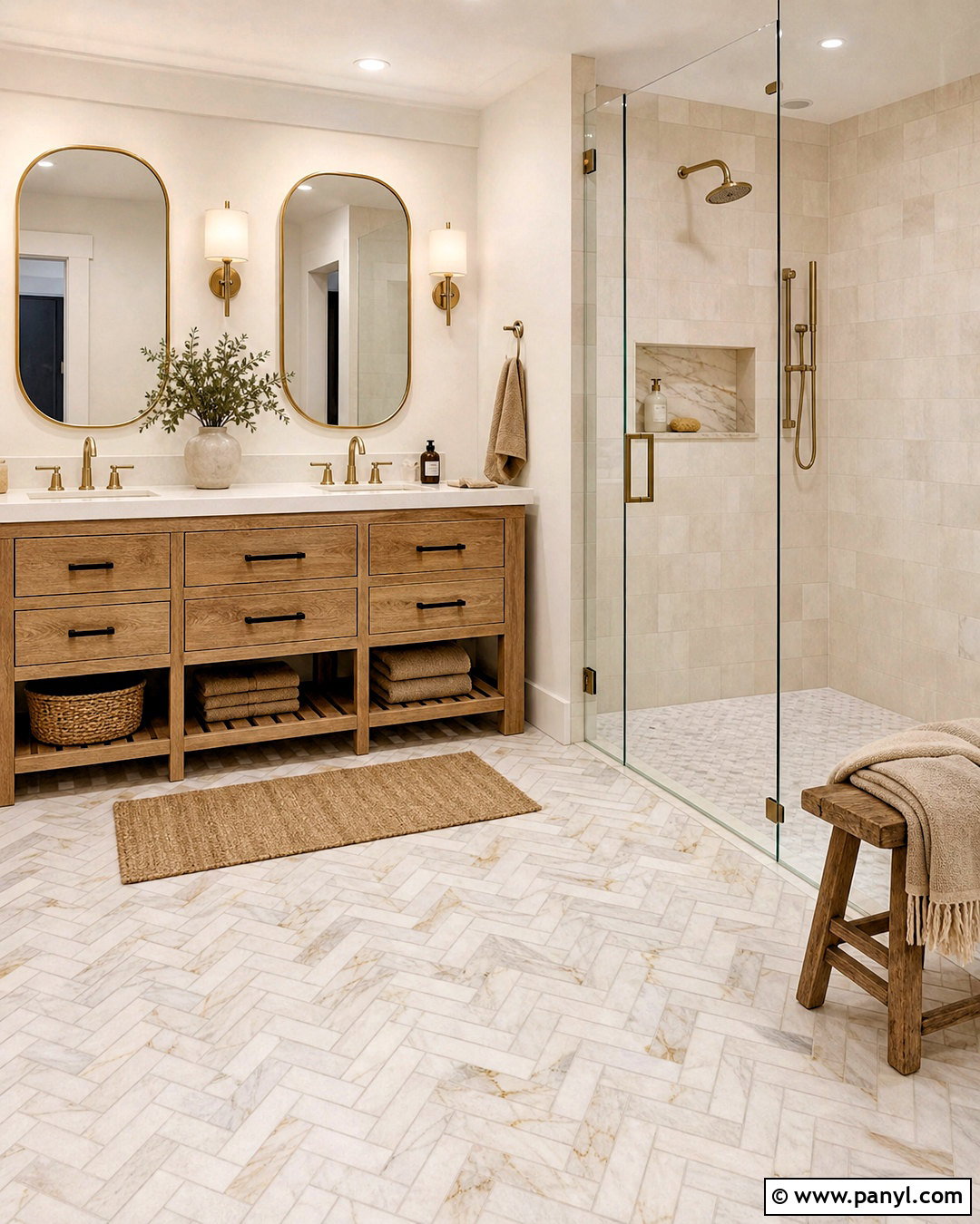 White And Gold Marble Bathroom Floor - 20 white and gold marble ideas