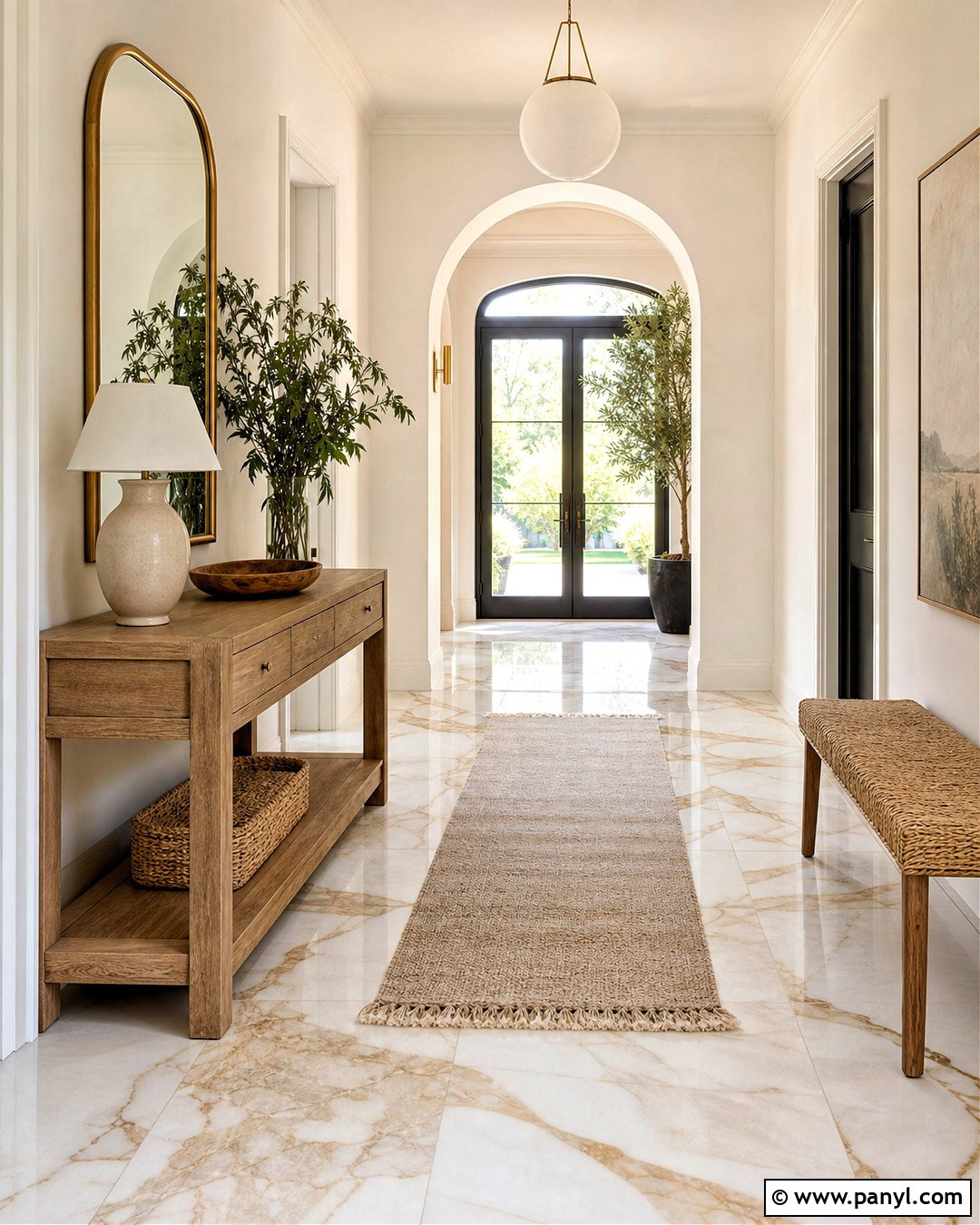 White And Gold Marble Entryway Floor - 20 white and gold marble ideas