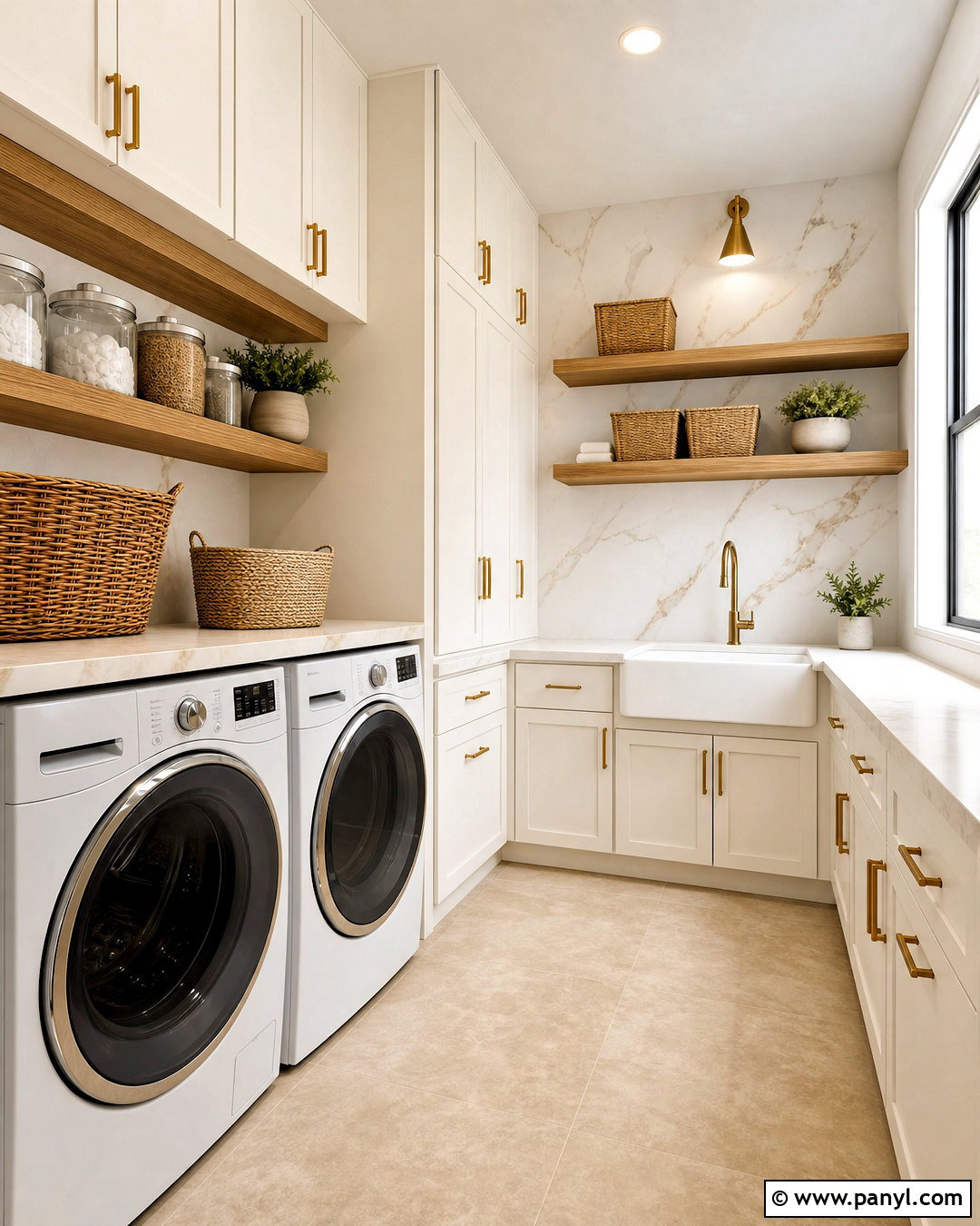 White And Gold Marble Laundry Room - 20 white and gold marble ideas