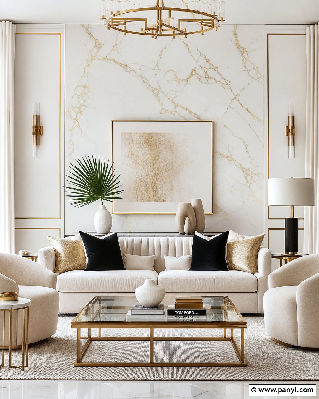 White And Gold Marble Wallpaper Living Room - 30 Marble Wallpaper Living Room Ideas