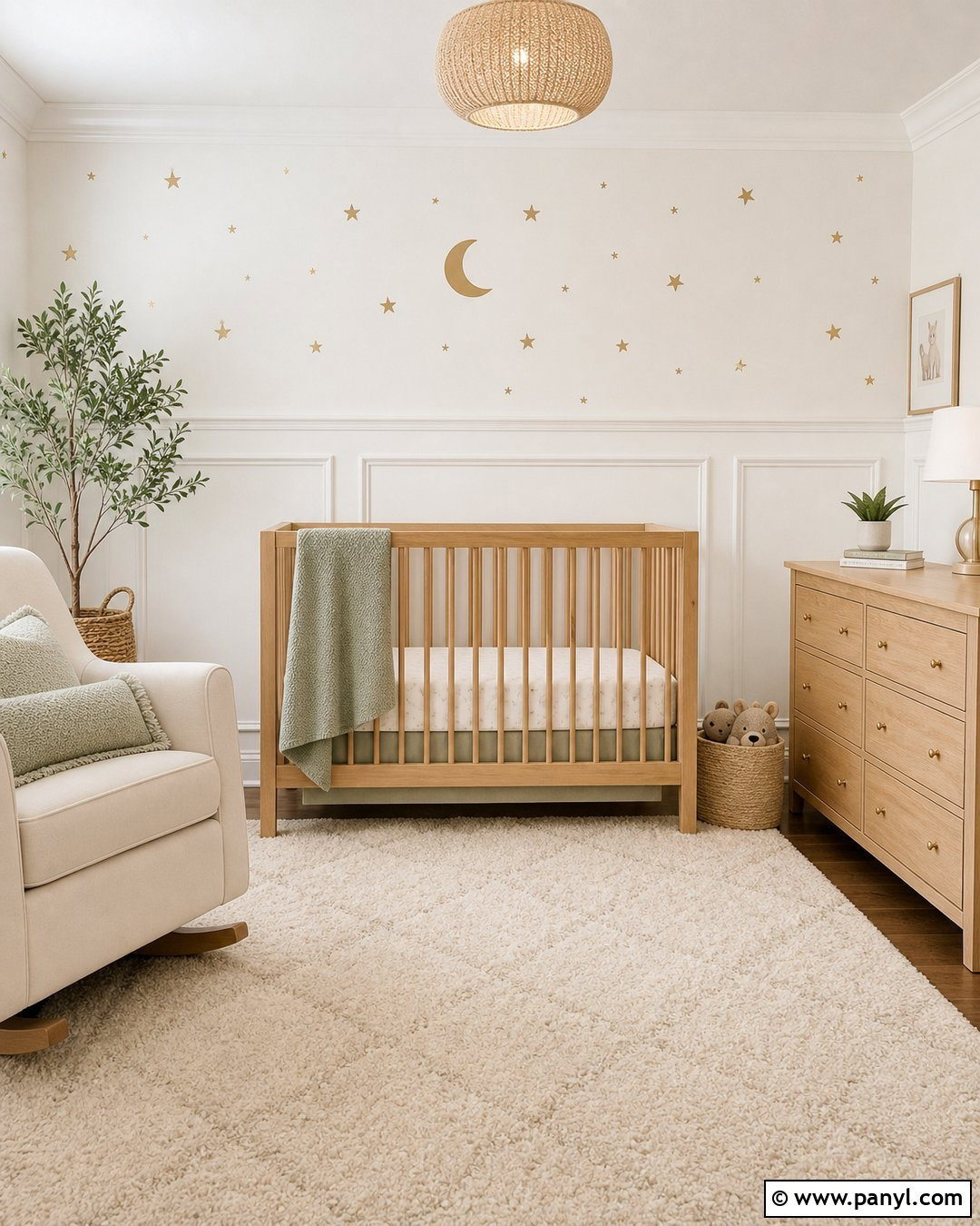 White And Gold Nursery Wall - 30 white and gold wall ideas