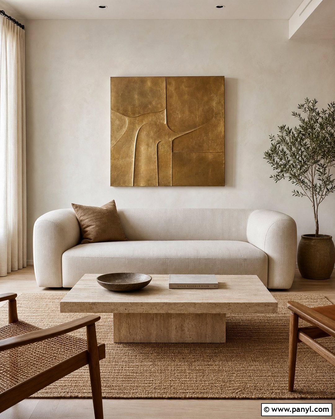 White And Gold Textured Plaster Wall - 30 white and gold wall ideas