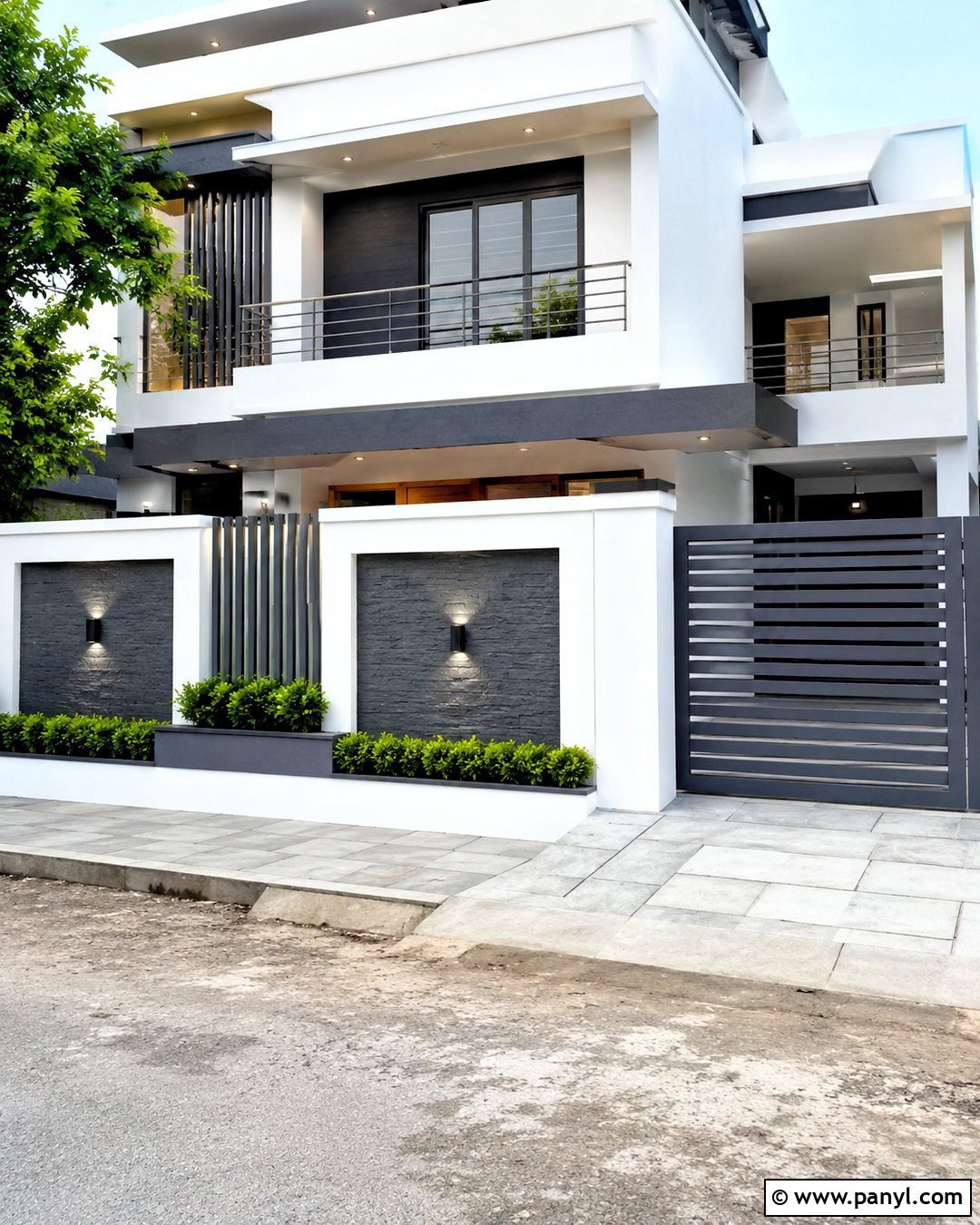 White And Gray Compound Wall - 20 compound wall design exterior indian simple ideas