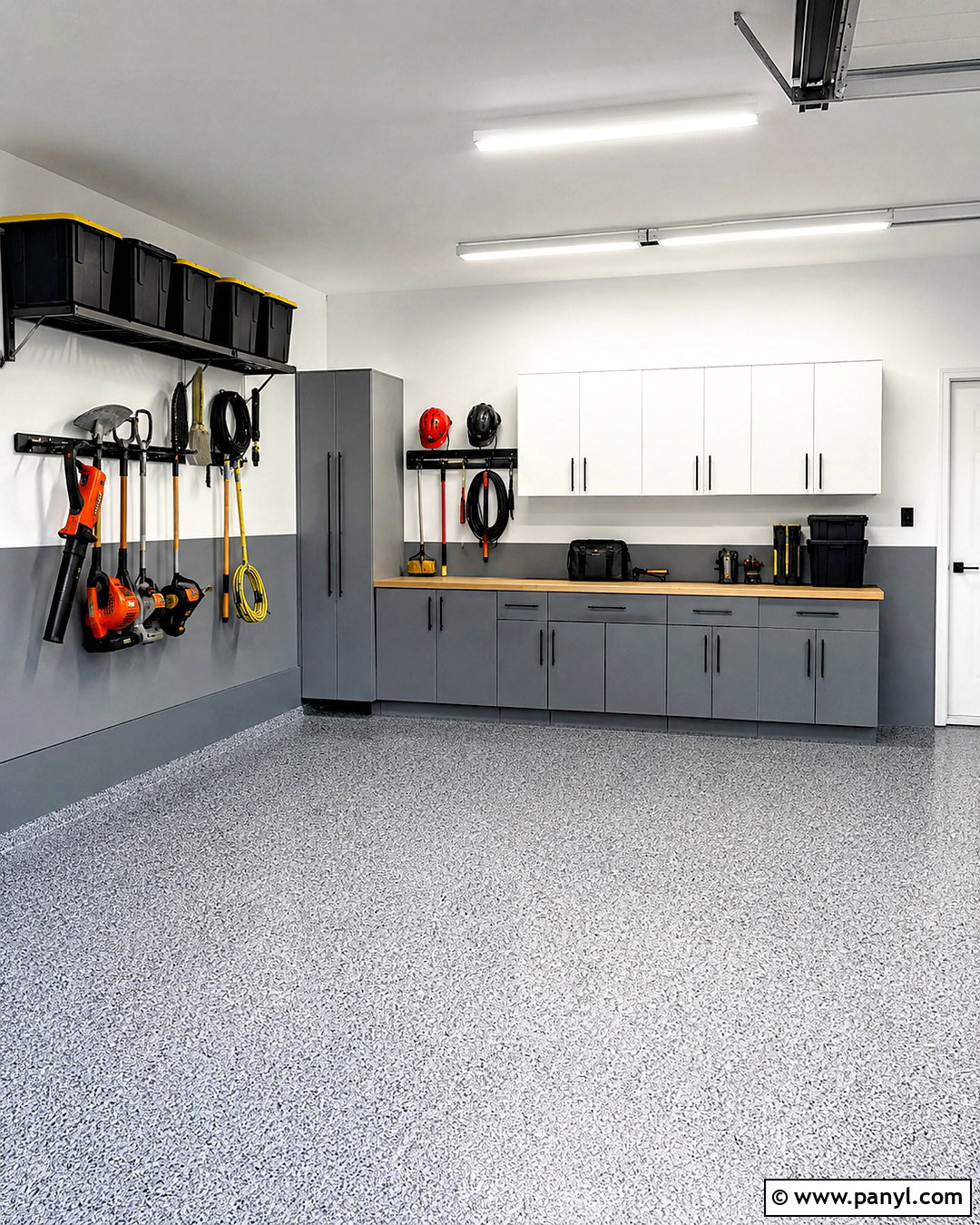 White And Gray Garage - 20 best garage paint colors