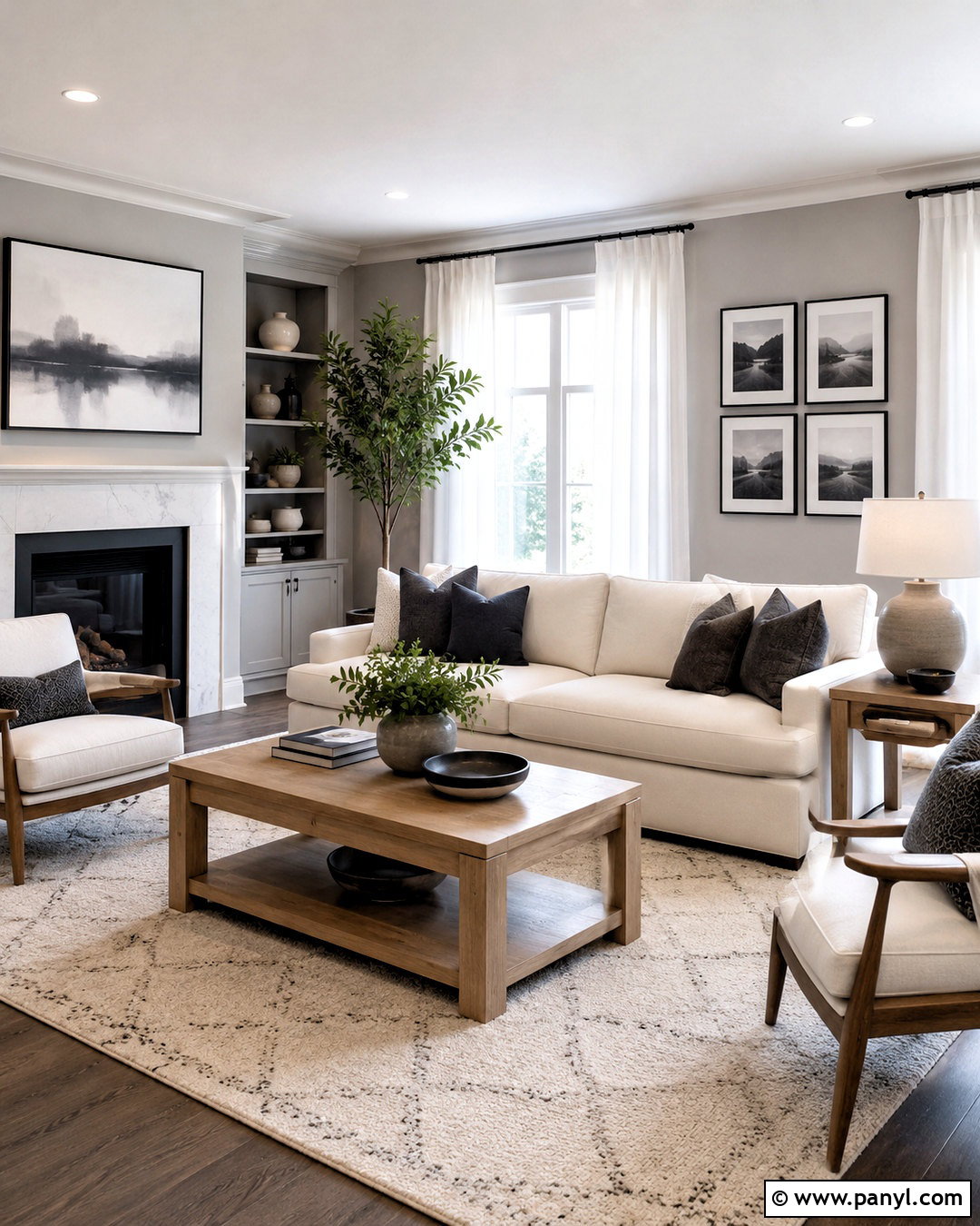 White And Gray Living Room - 20 colors that compliment gray ideas