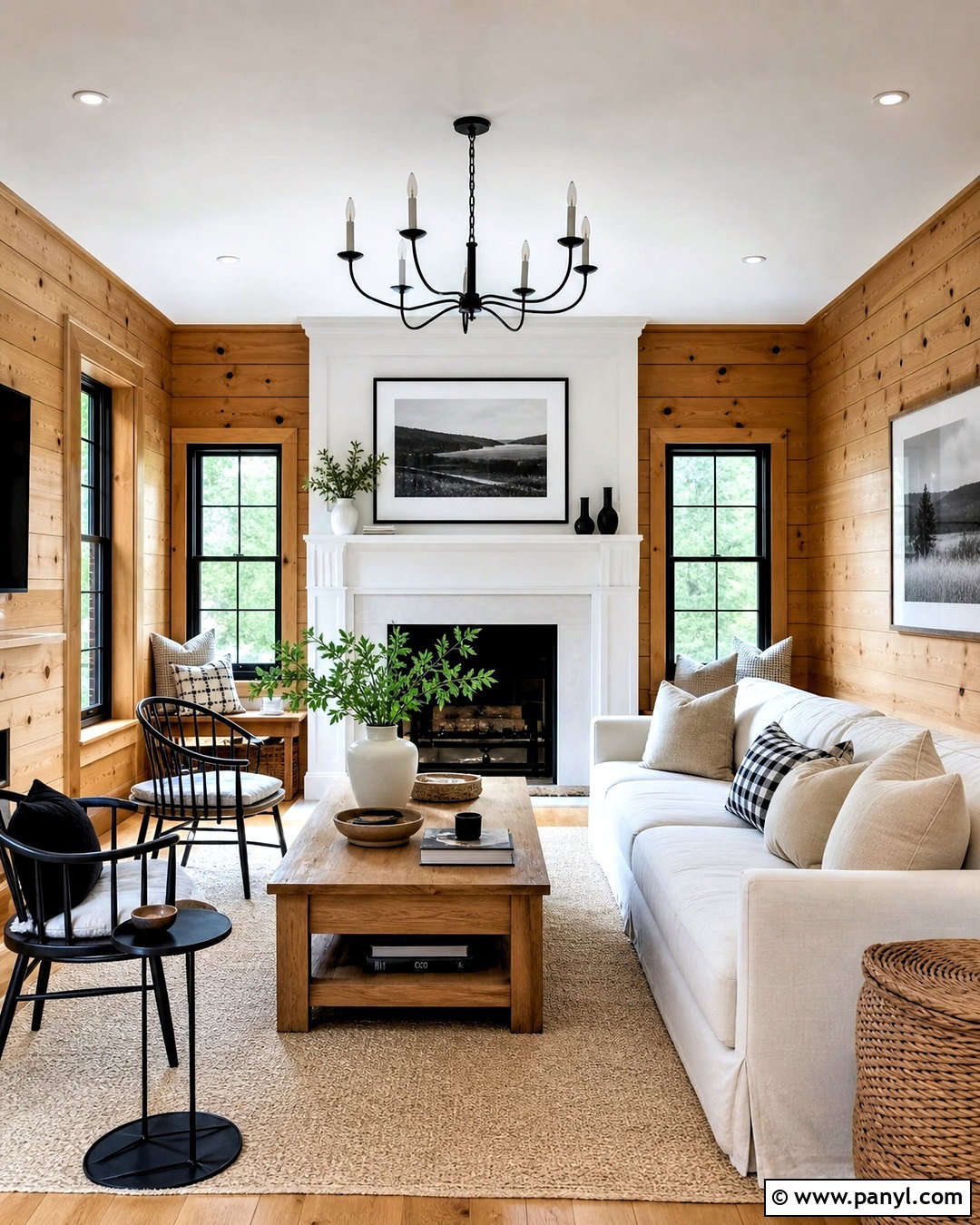 White And Knotty Pine Living Room - 20 knotty pine living room ideas