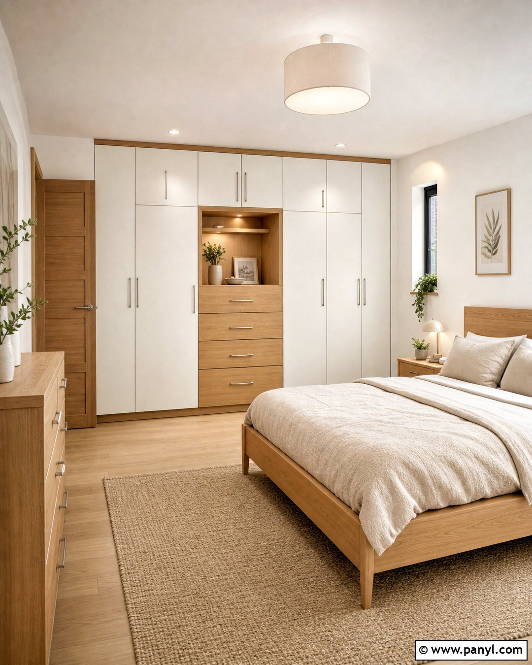 White And Light Oak Bedroom Cupboards - 20 bedroom cupboards colour combination ideas