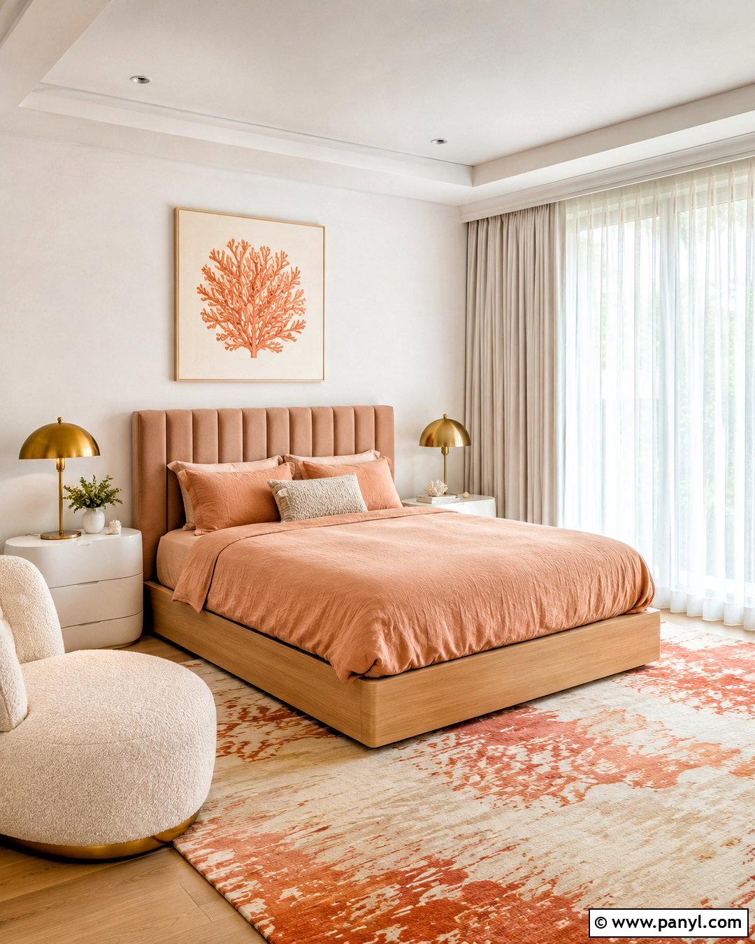 White And Light Orange Bedroom - 20 light orange bedroom ideas