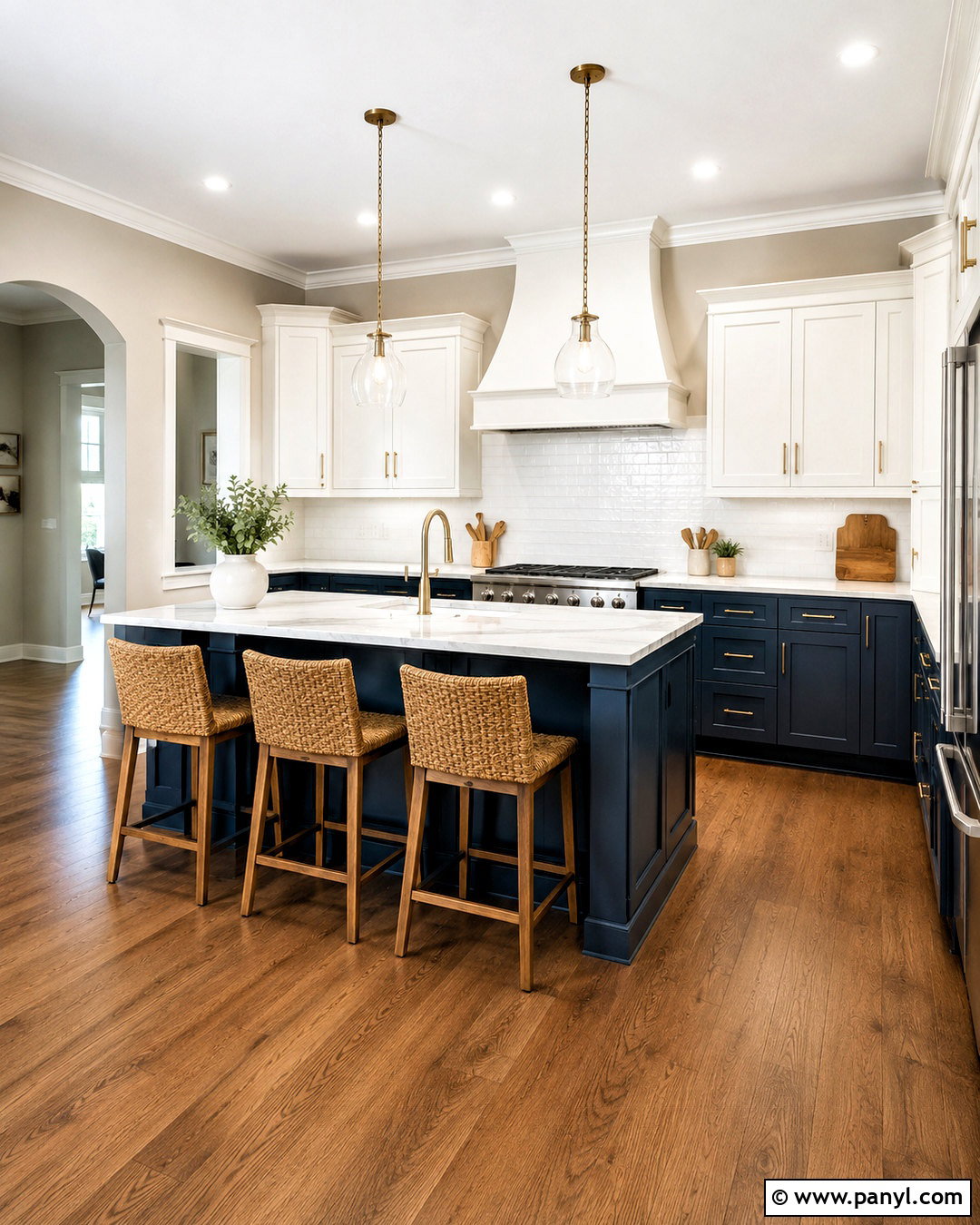 White And Navy Cabinets With Agreeable Gray Walls - 20 cabinet color with agreeable gray walls