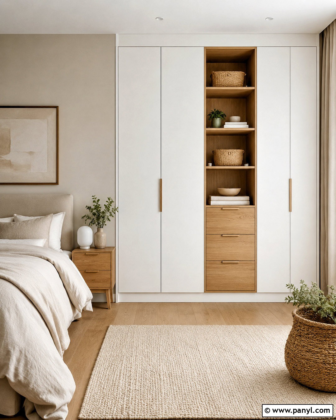 White And Oak Wardrobe - 20 colour coordinated wardrobe ideas